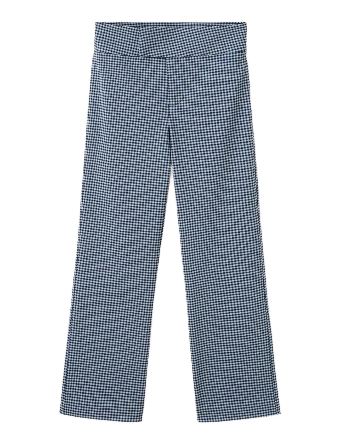 MANGO Gingham-Check Cropped Hosen Navy - XL - Damen