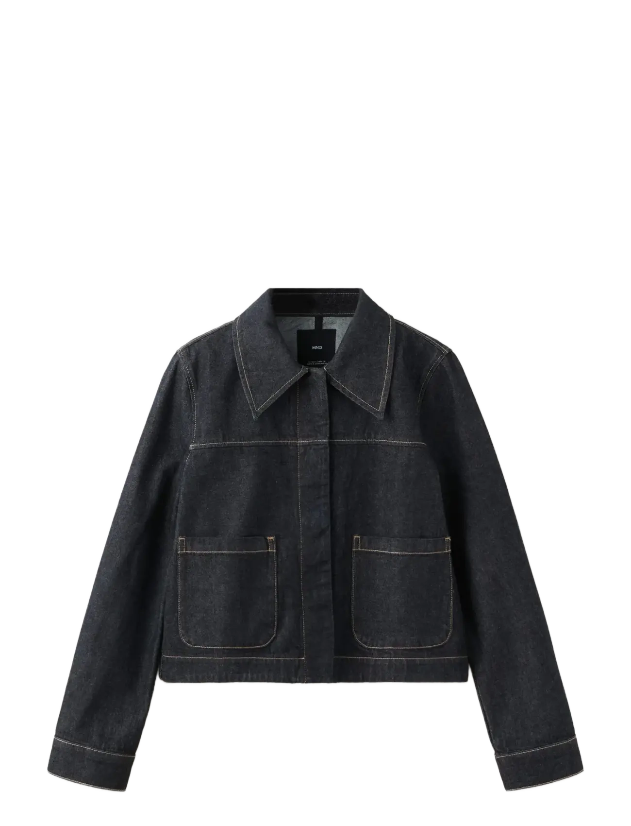MANGO Denim Jacke With Pockets Navy - XS - Damen