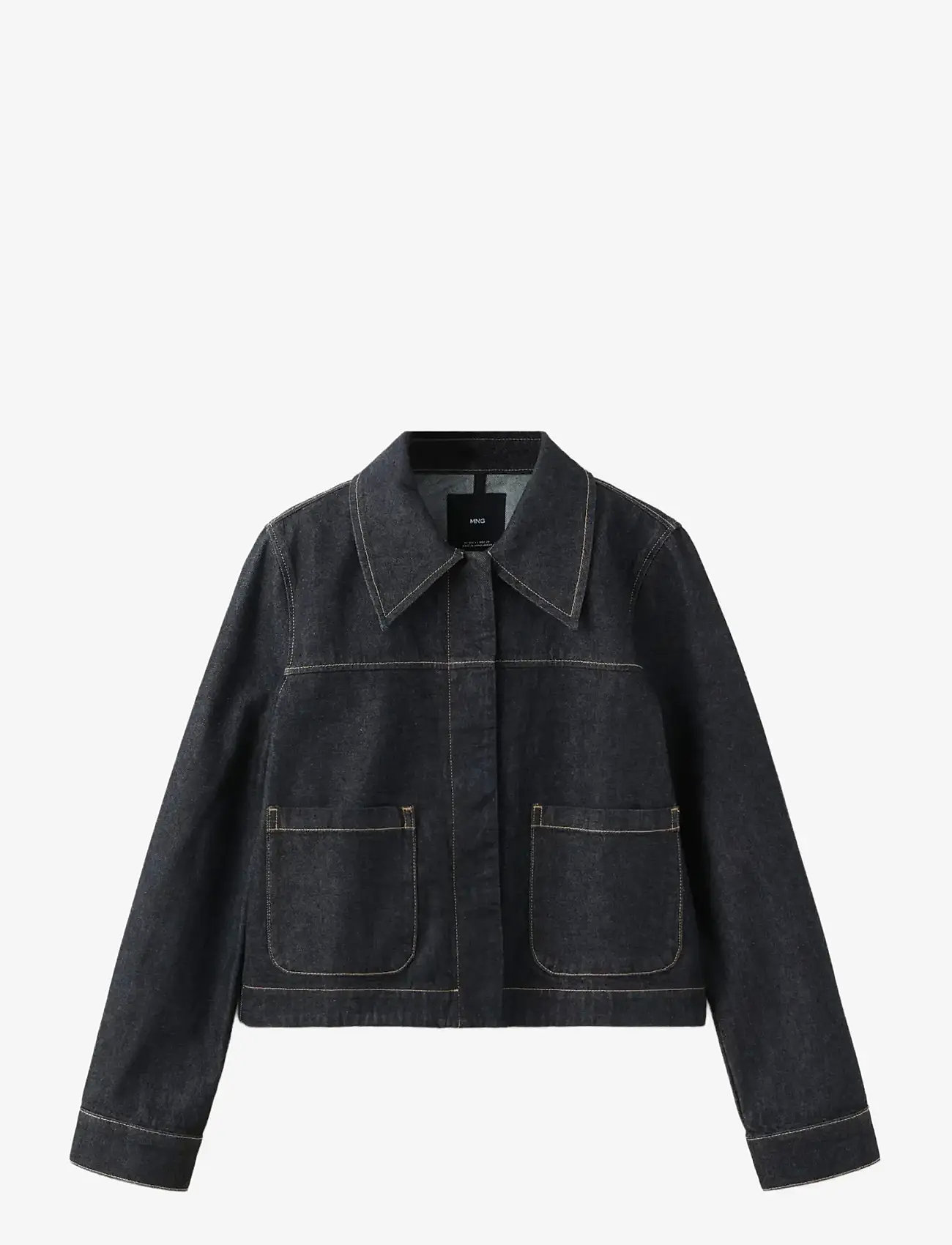 Mango - Denim jacket with pockets - forårsjakker - open blue - 1