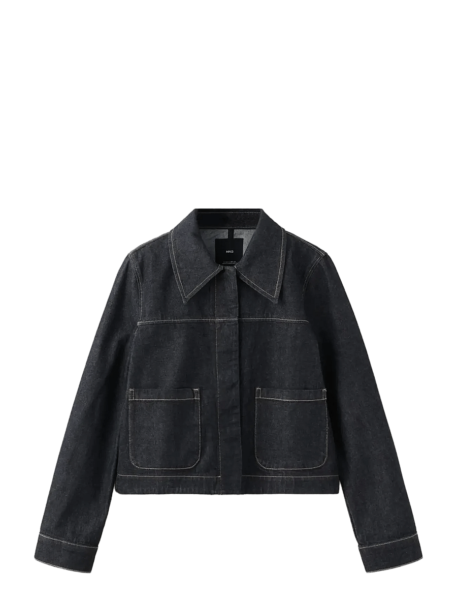 Mango - Denim jacket with pockets - jeansjackor - open blue - 1