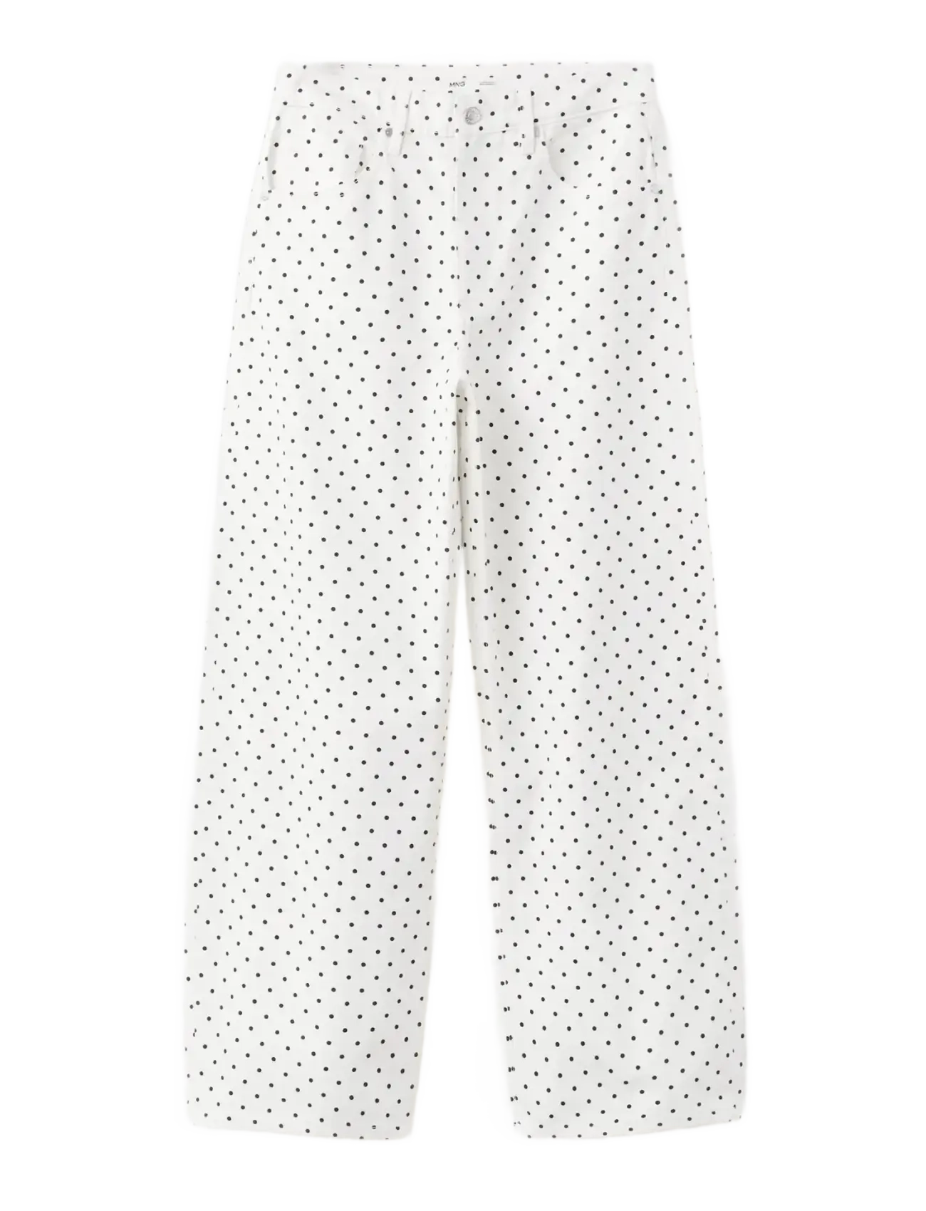 MANGO Polka Dot Balloon Jeans Weiß - 44 - Damen