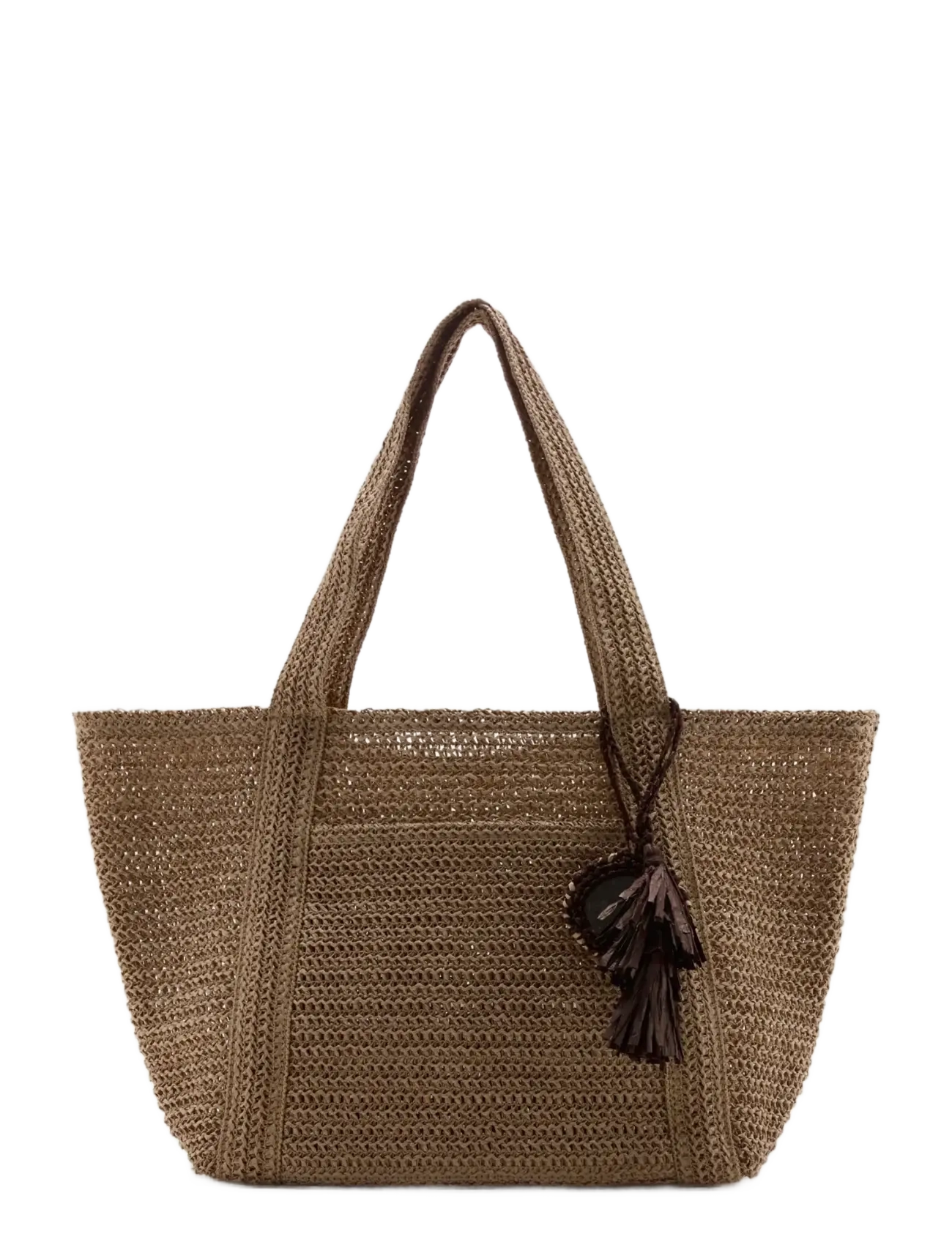 Mango Natural Fibre Tote Bag, One Size, Beige, Tasker > Totes, Dame