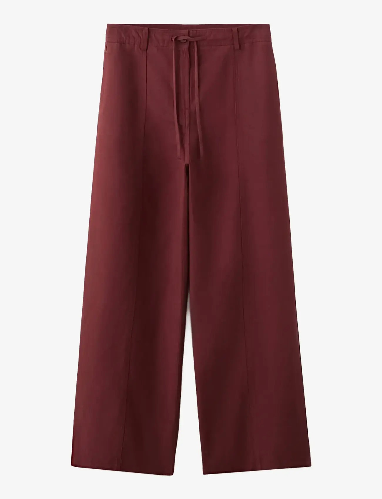 Mango - Straight-fit lyocell trousers - bukser med brede ben - medium orange - 1