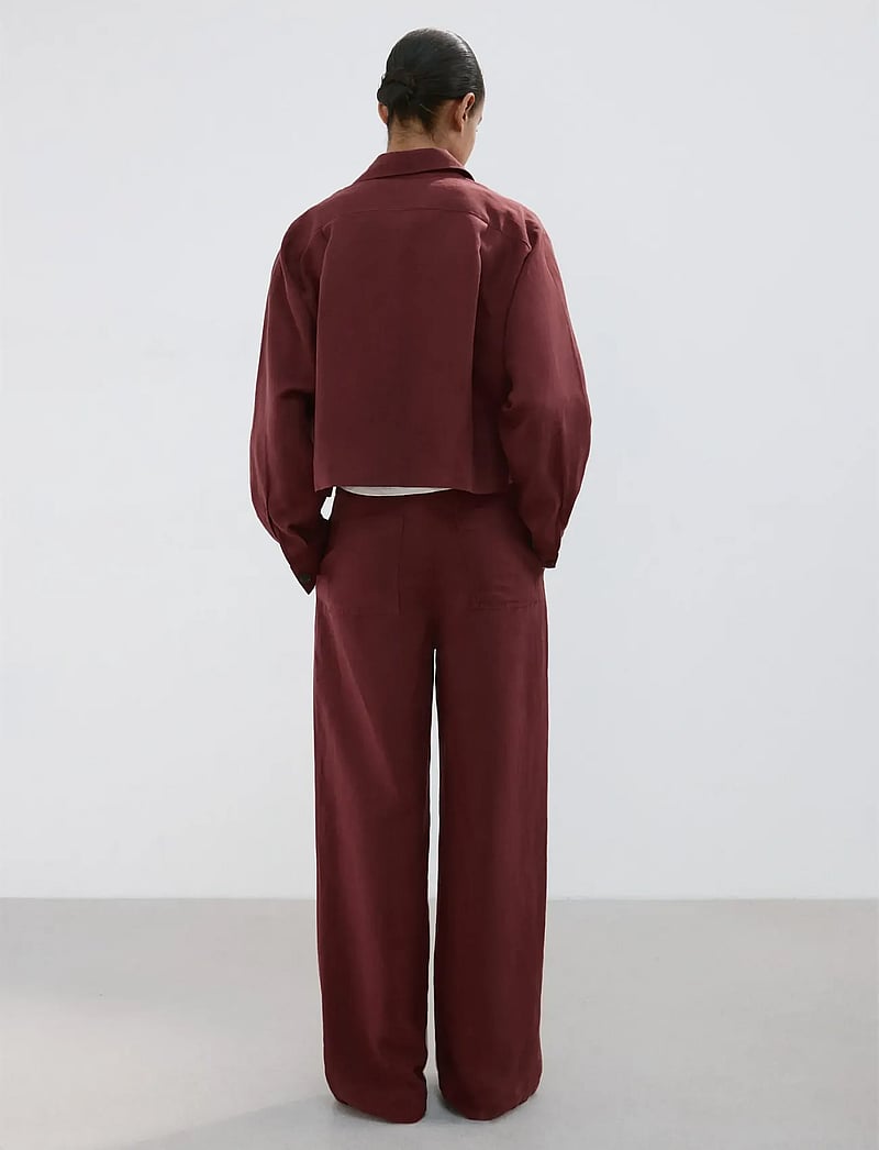 Mango - Straight-fit lyocell trousers - bukser med brede ben - medium orange - 2