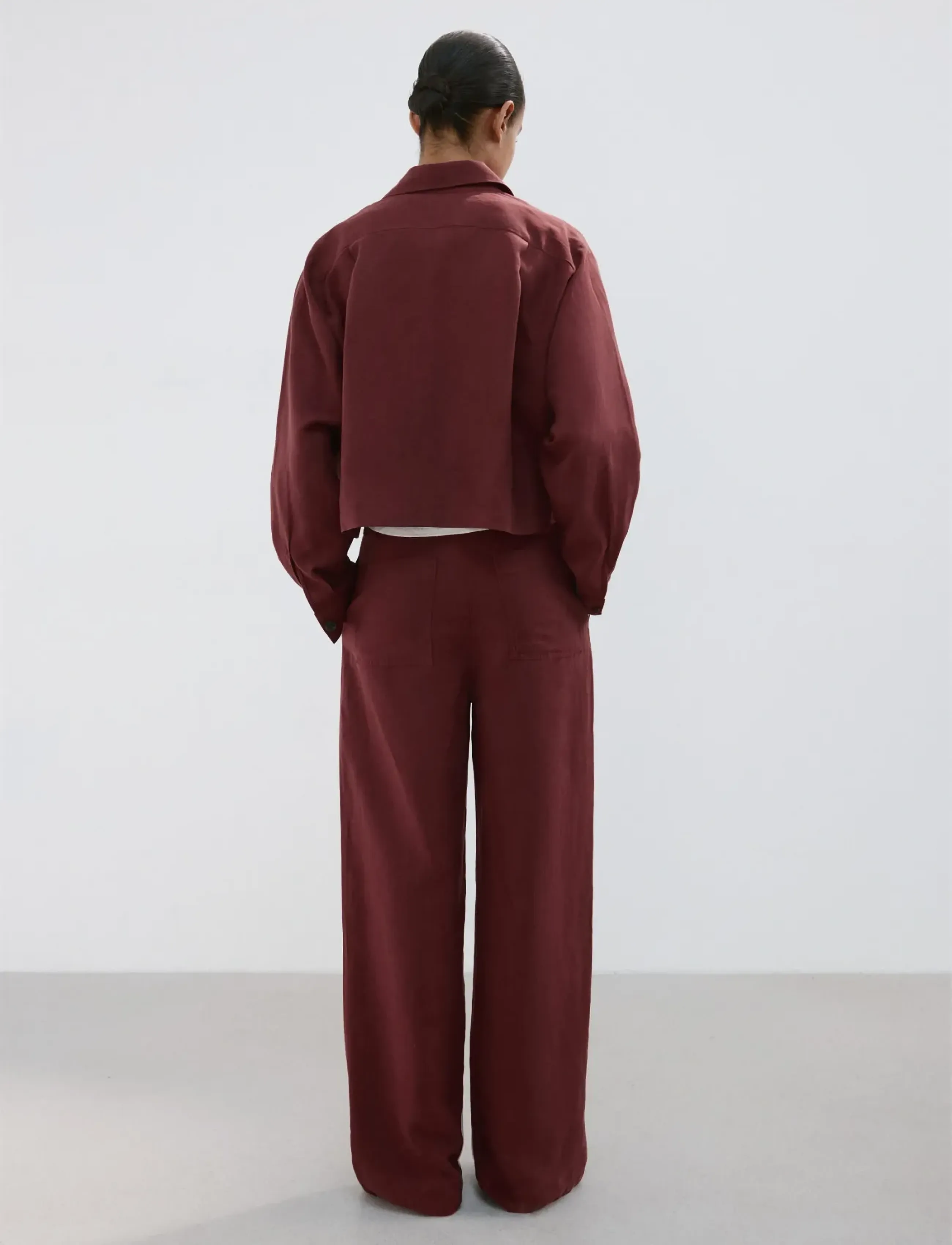 Mango - Straight-fit lyocell trousers - vida byxor - medium orange - 2