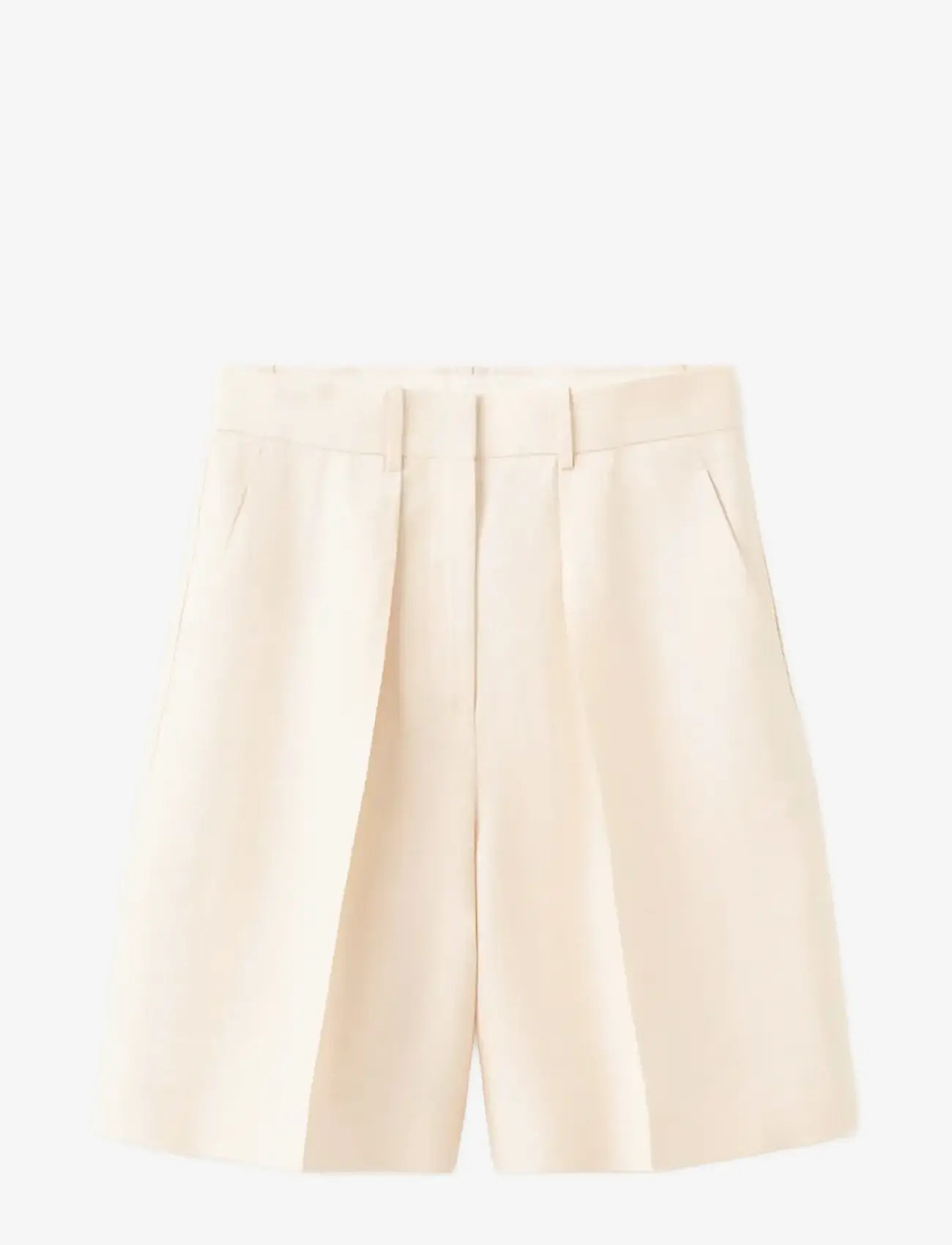 Mango - Straight-fit lyocell bermuda shorts - bermudashorts - light beige - 1