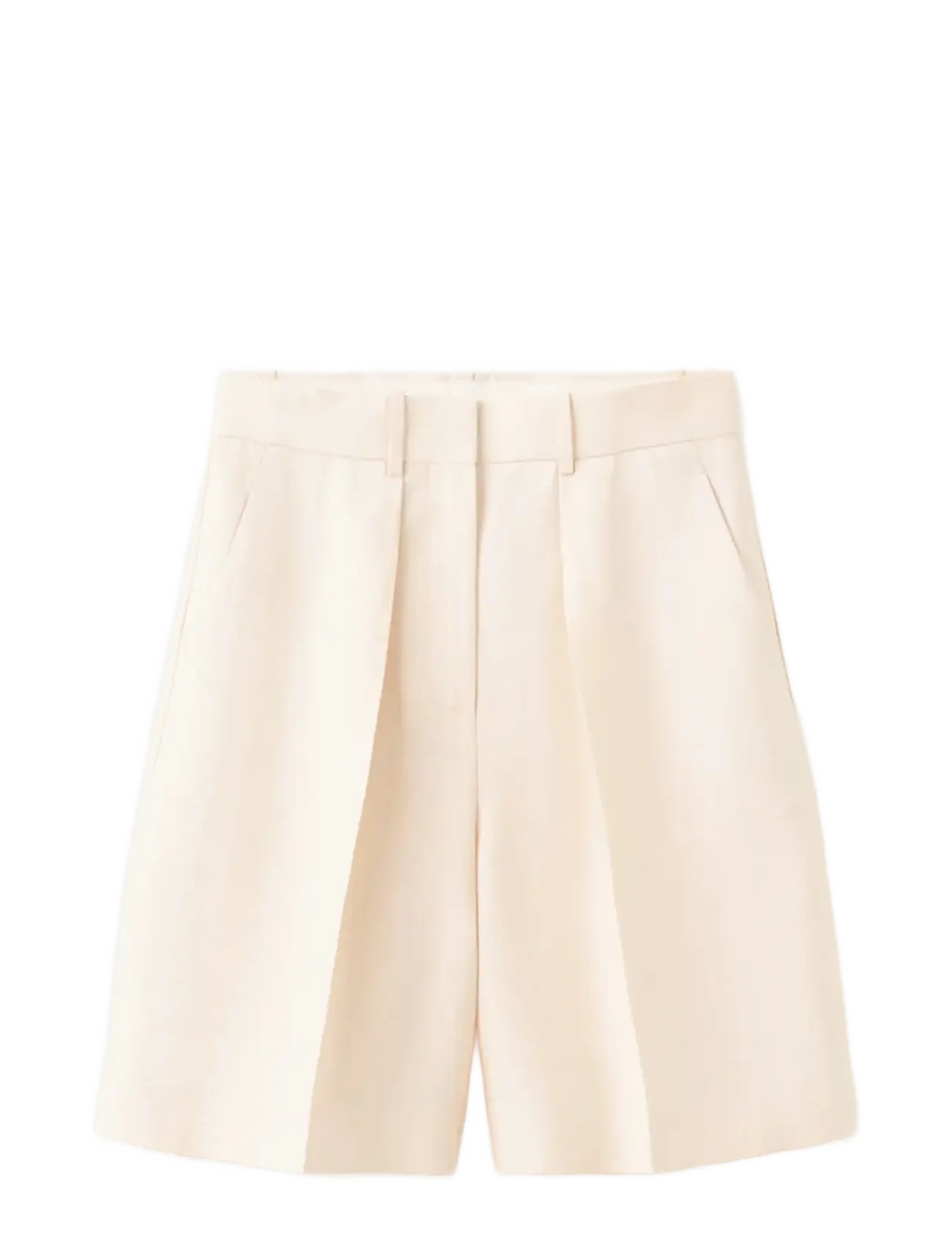 Mango Straight-fit lyocell bermuda shorts - Nyheter - LIGHT BEIGE / beige