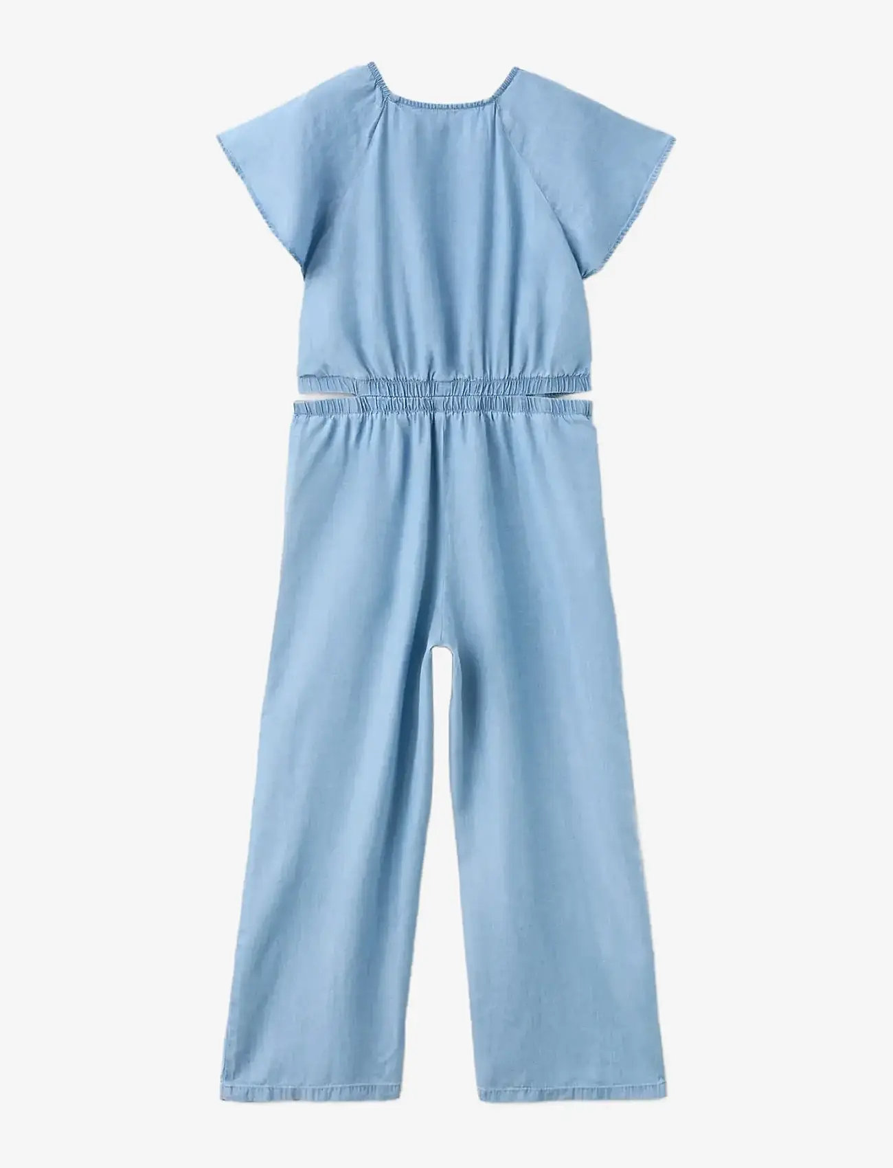 Mango - Lyocell jumpsuit with slit details - buksedragter - open blue - 1
