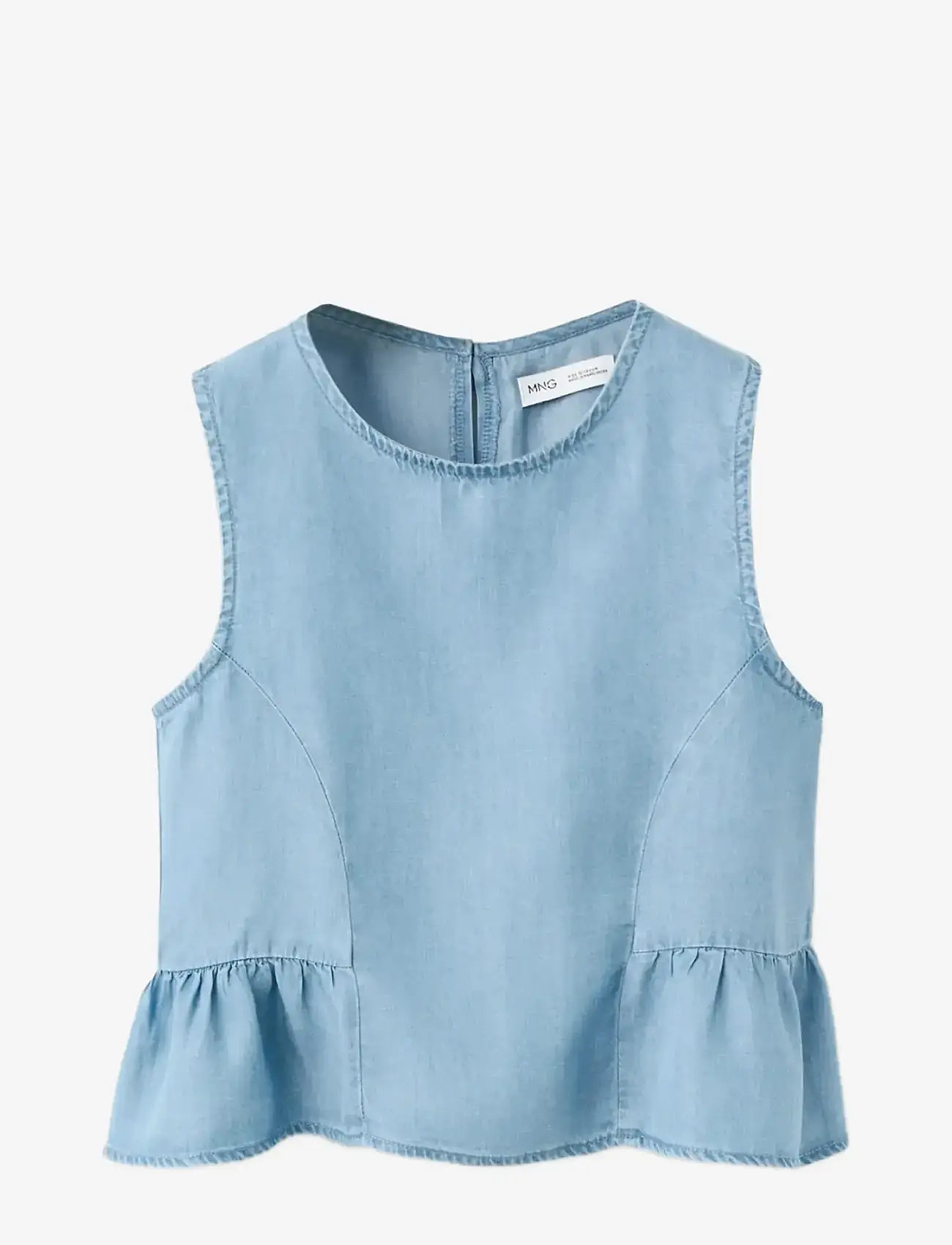 Mango - Lyocell bow blouse - bluser & tunikaer - open blue - 0