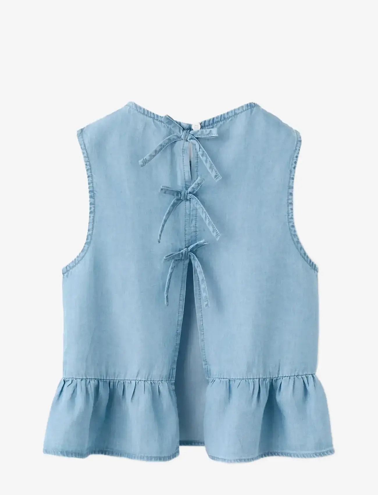 Mango - Lyocell bow blouse - bluser & tunikaer - open blue - 1