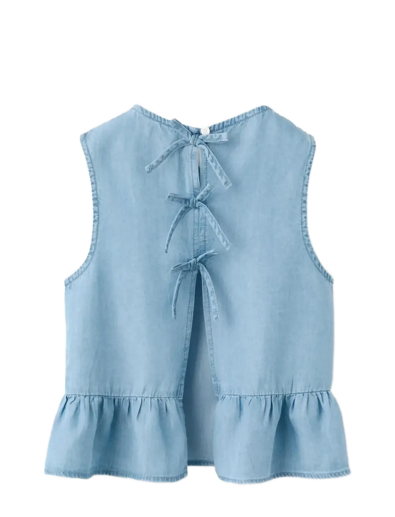 Mango - Lyocell bow blouse - lägsta priserna - open blue - 1