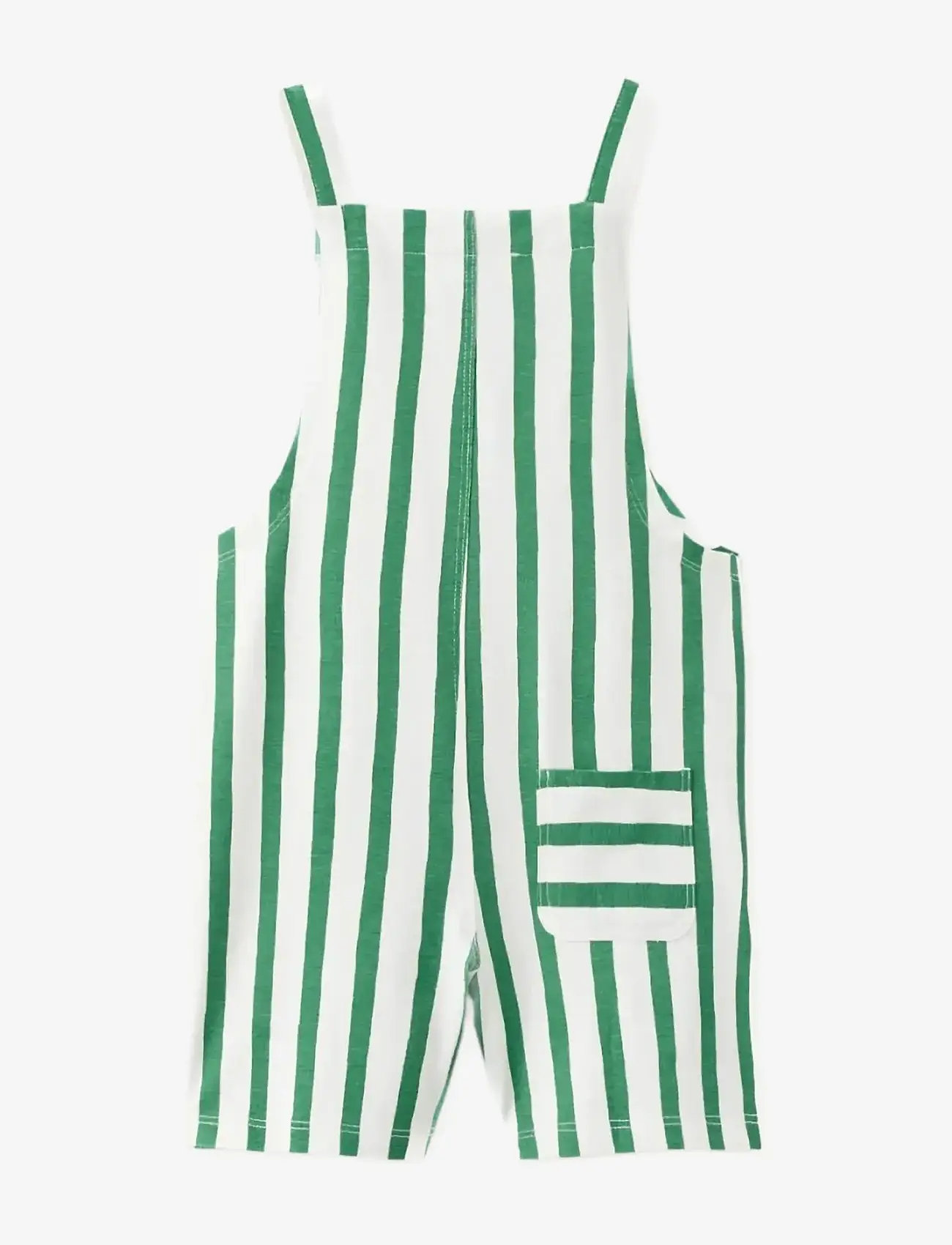 Mango - Striped dungarees with print detail - buksedragter - green - 1