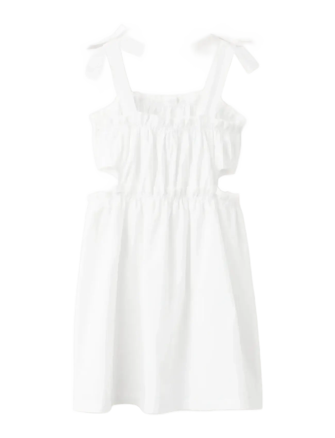 Mango - Cotton cut-out dress - varrukateta vabaaja kleidid - white - 1