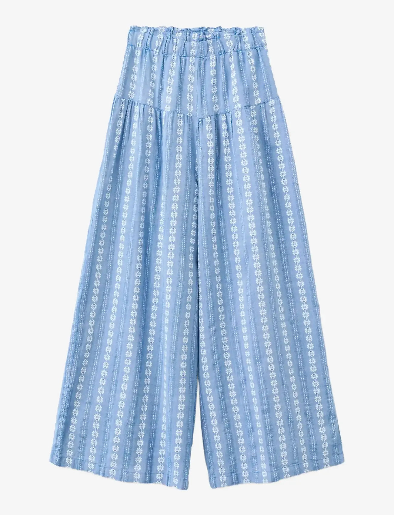 Mango - Printed culotte trousers - bukser - medium blue - 0