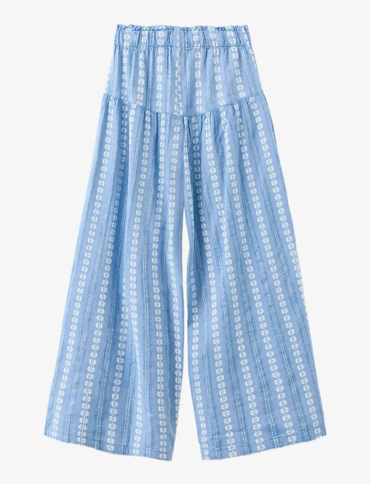 Mango - Printed culotte trousers - bukser - medium blue - 1