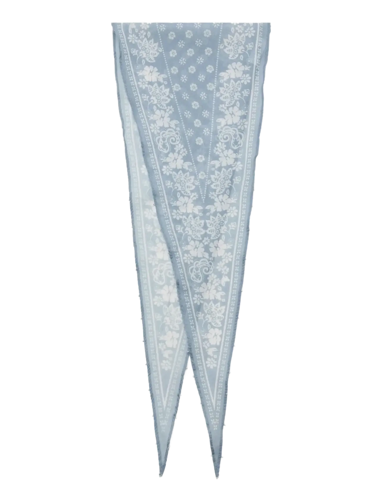 Mango Printed bandana scarf - Tørklæder - LT-PASTEL BLUE / blue