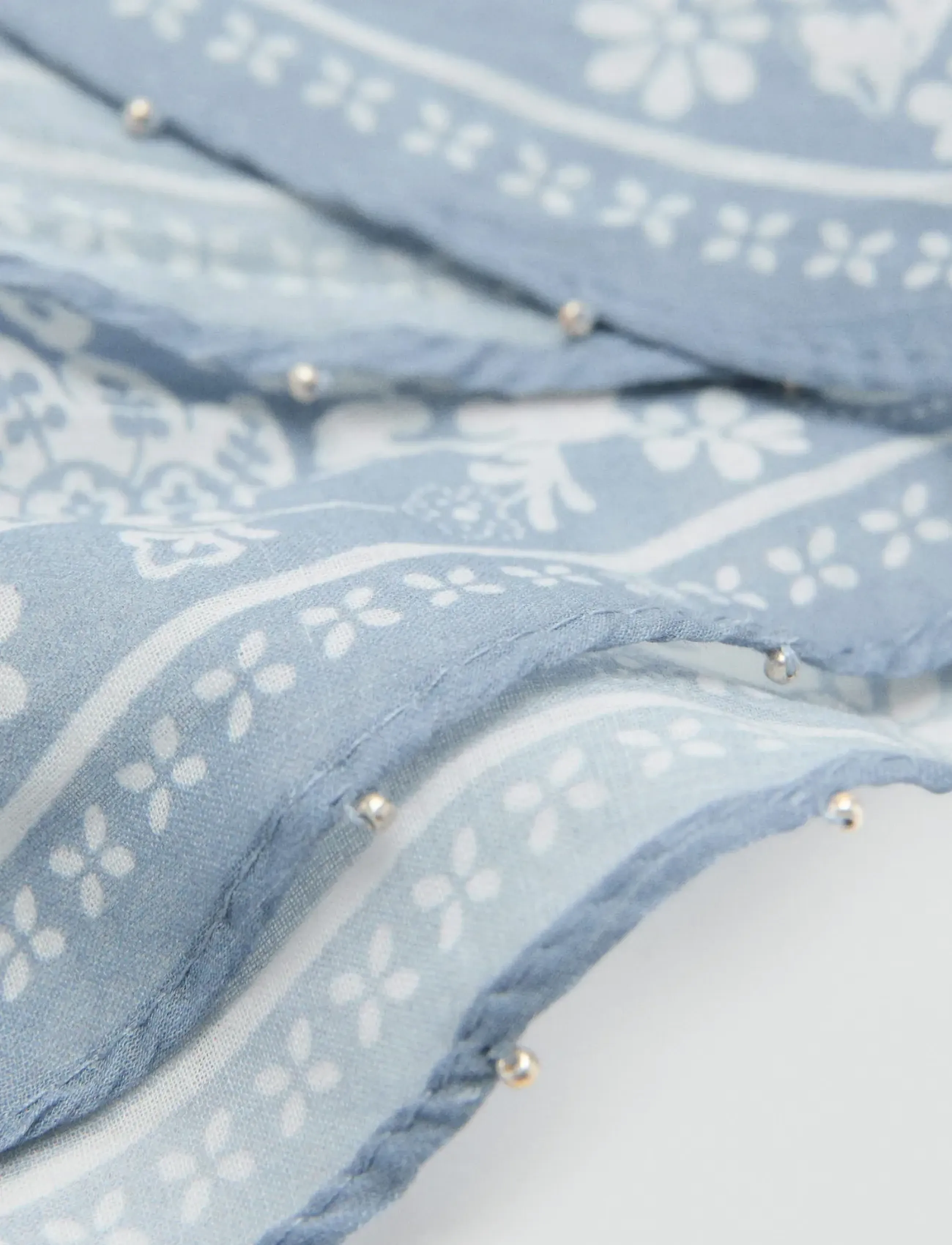 Mango - Printed bandana scarf - lt-pastel blue - 1