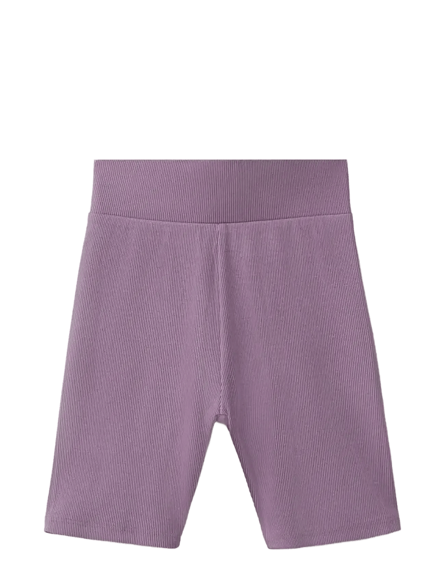 Mango - Ribbed leggings - cykelbyxor - medium purple - 0