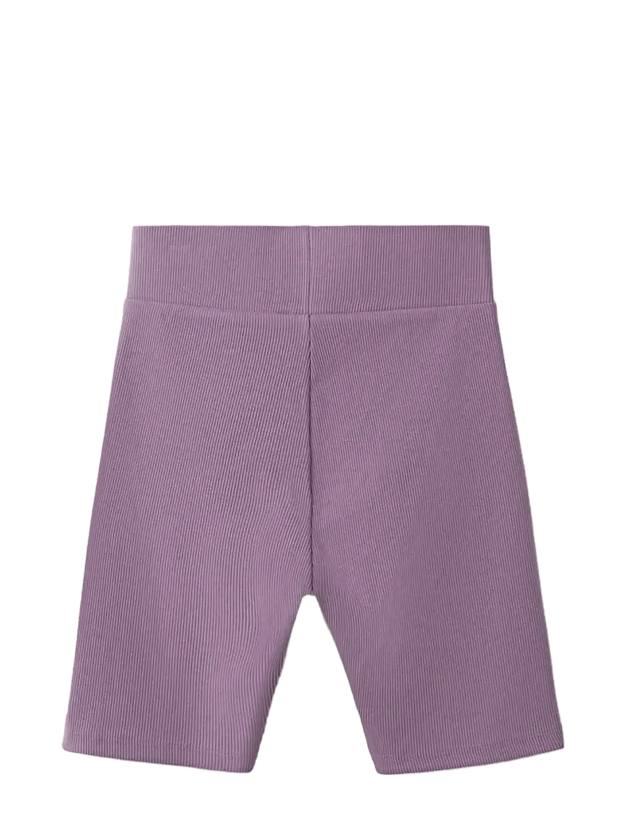 Mango - Ribbed leggings - cykelbyxor - medium purple - 1