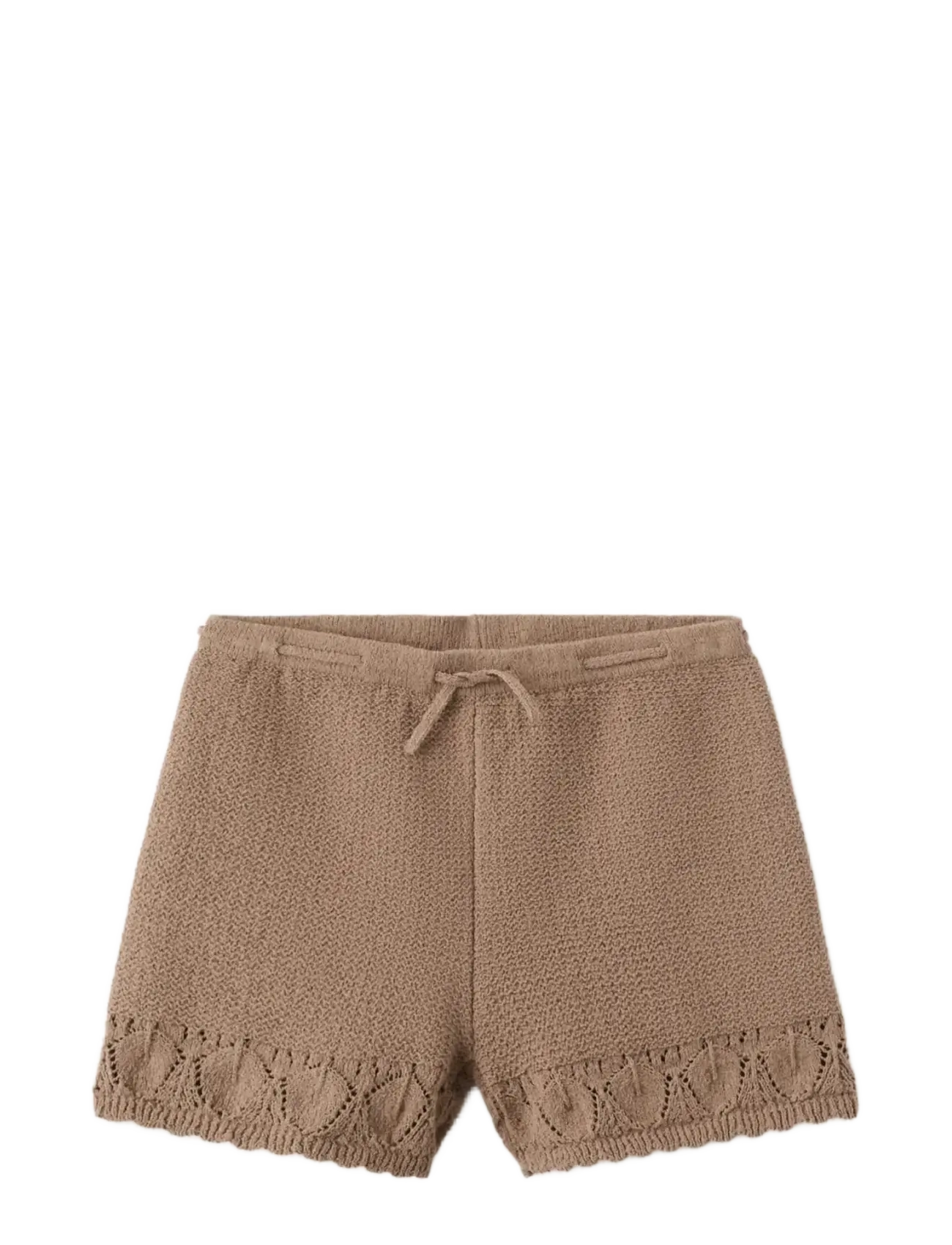 Mango Crochet shorts with scalloped details - Clothing - BROWN / brown