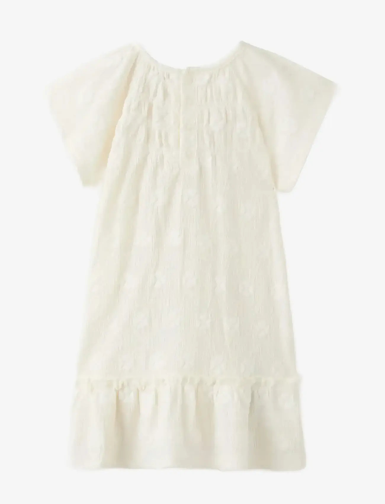 Mango - Flowy dress with embroidered details - kortærmede babykjoler - natural white - 1