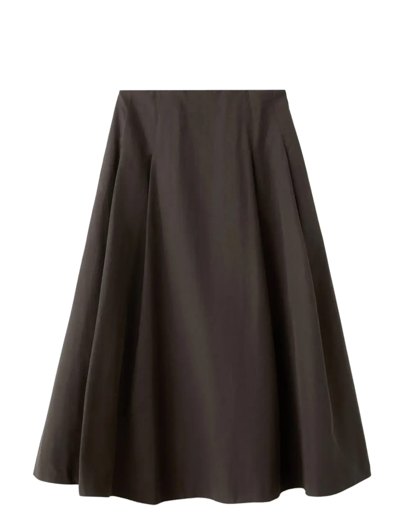 Mango Flared midi-skirt - Transitional Layering - DARK BROWN / brown