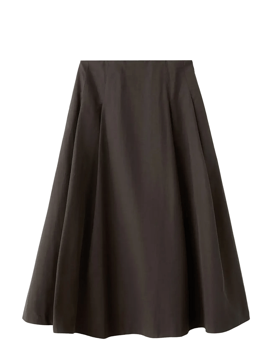 Mango - Flared midi-skirt - midi-röcke - dark brown - 1