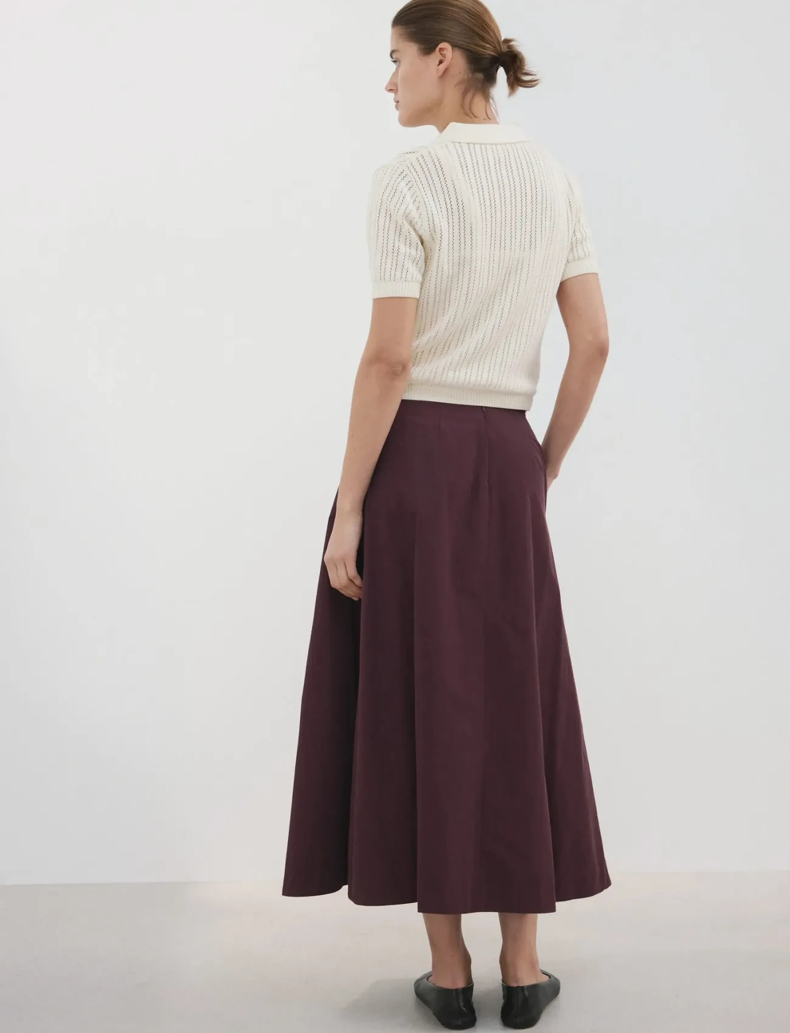 Mango - Flared midi-skirt - midi skjørt - dark red - 2