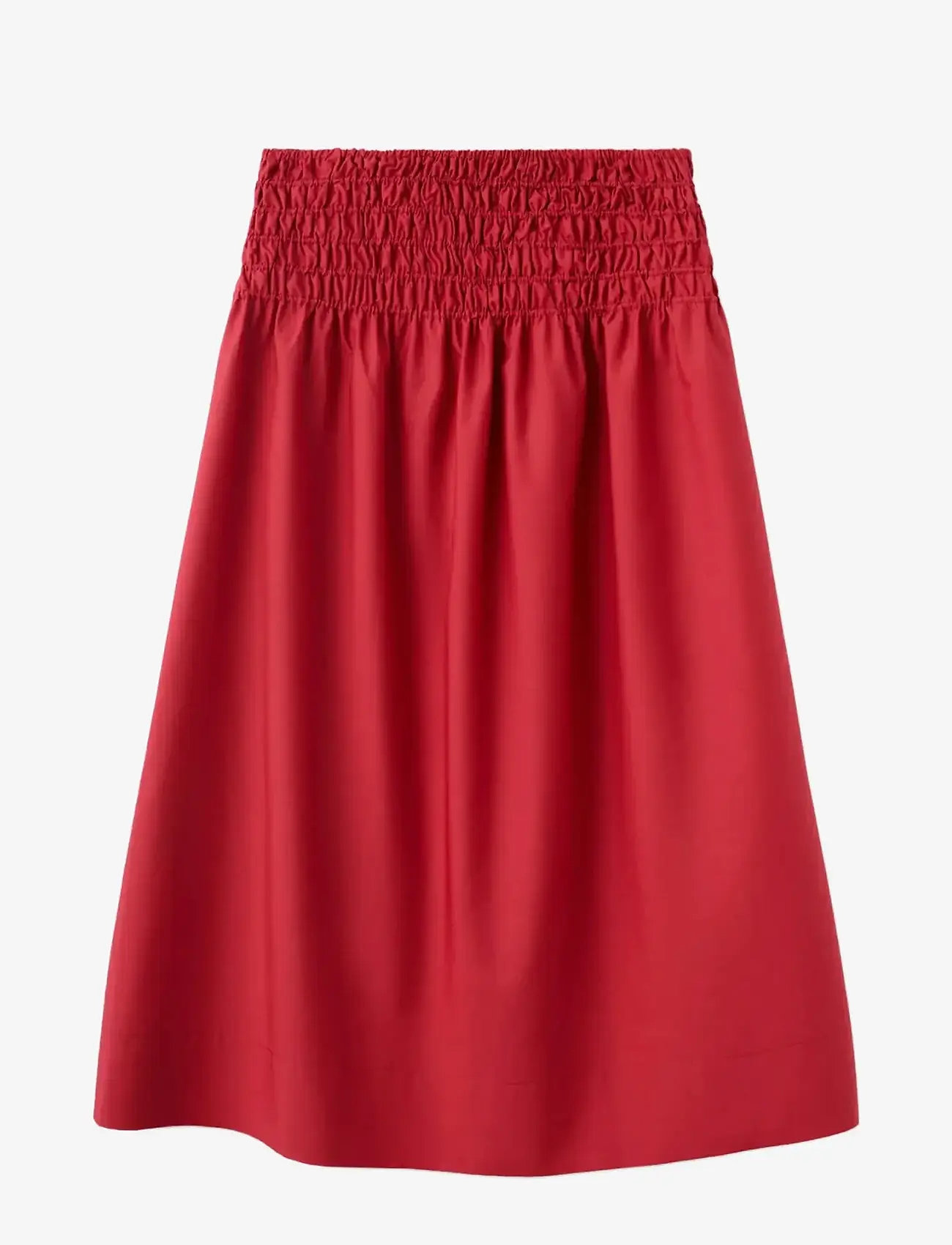 Mango - Lyocell skirt with ruched waist - midi nederdele - red - 0