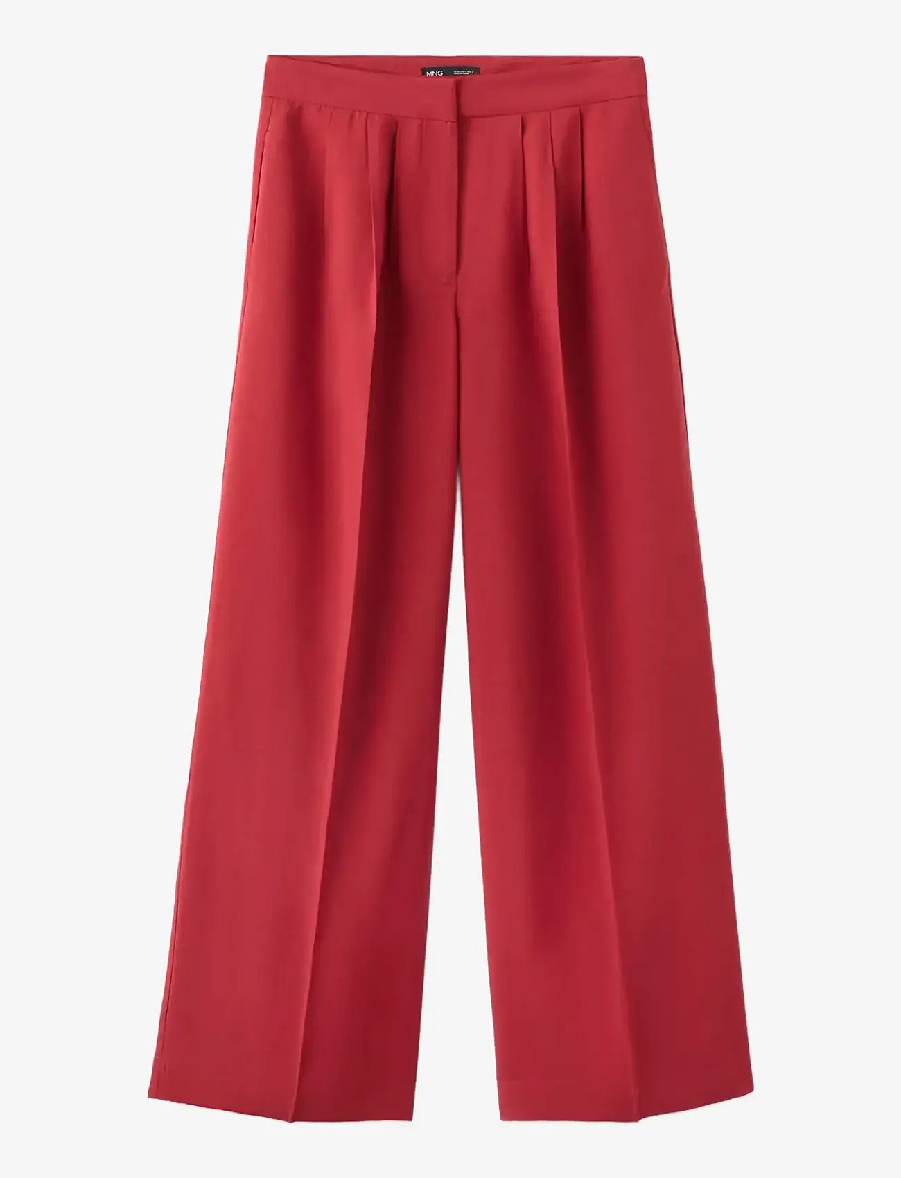 Mango - Straight lyocell trousers - bukser med lige ben - red - 0