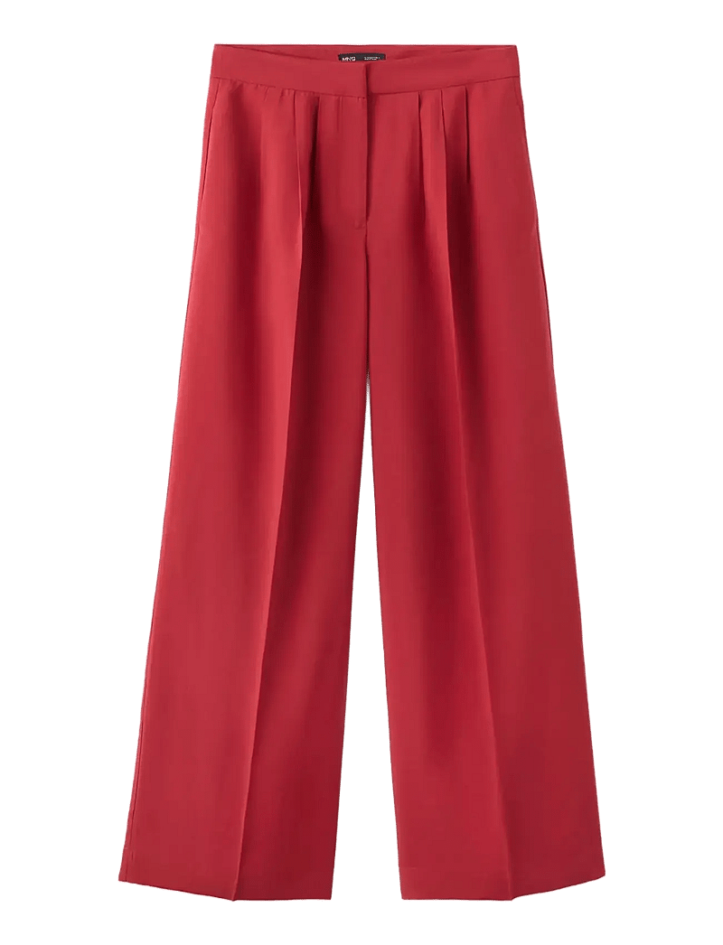 Mango - Straight lyocell trousers - bukser med lige ben - red - 0