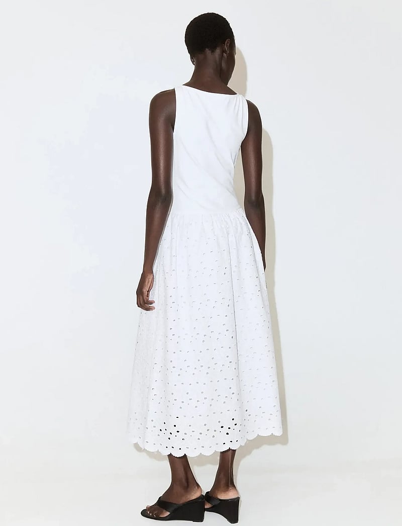 Mango - A-line dress with broderie anglaise embroidery - konfirmation - white - 2