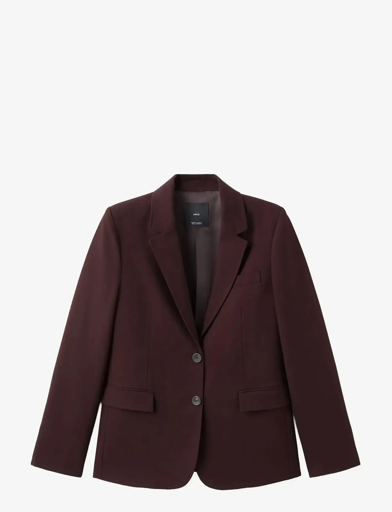 Mango - Straight-fit suit blazer - vakarėlių drabužiai išparduotuvių kainomis - dark red - 1