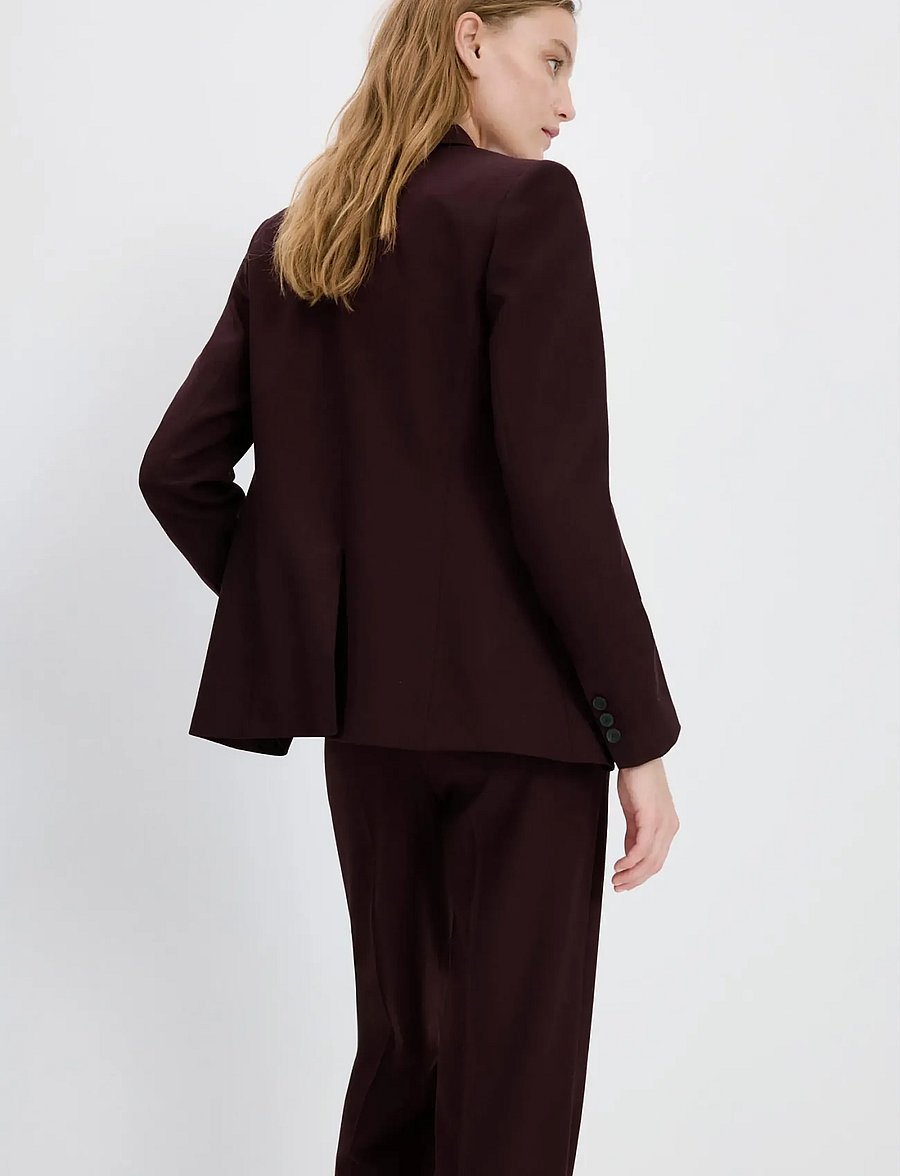 Mango - Straight-fit suit blazer - enkelknäppta kavajer - dark red - 2
