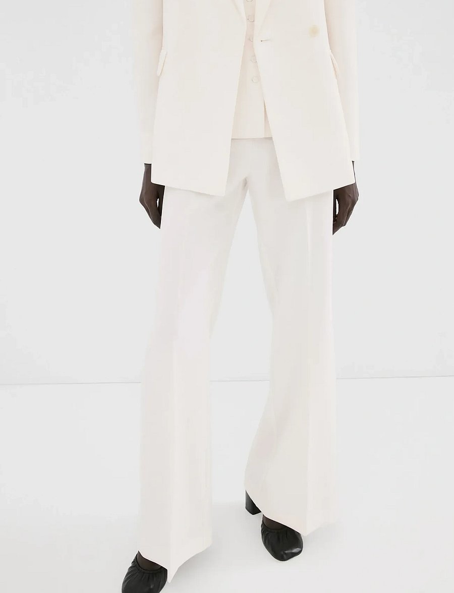 Mango - High-waist suits trousers - habitbukser - yellow - 0