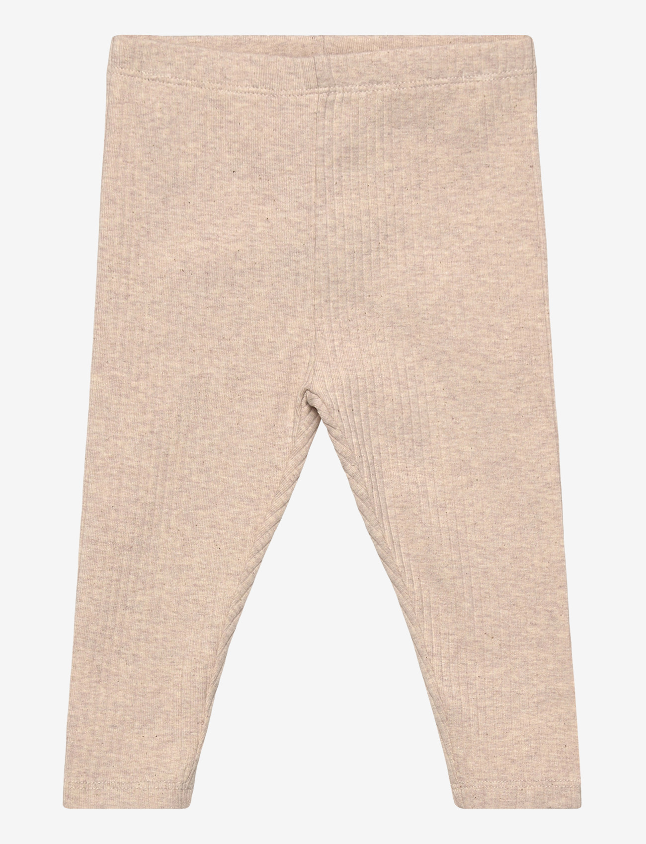 Mango - Cotton ribbed leggings - leggings - lt pastel brown - 0