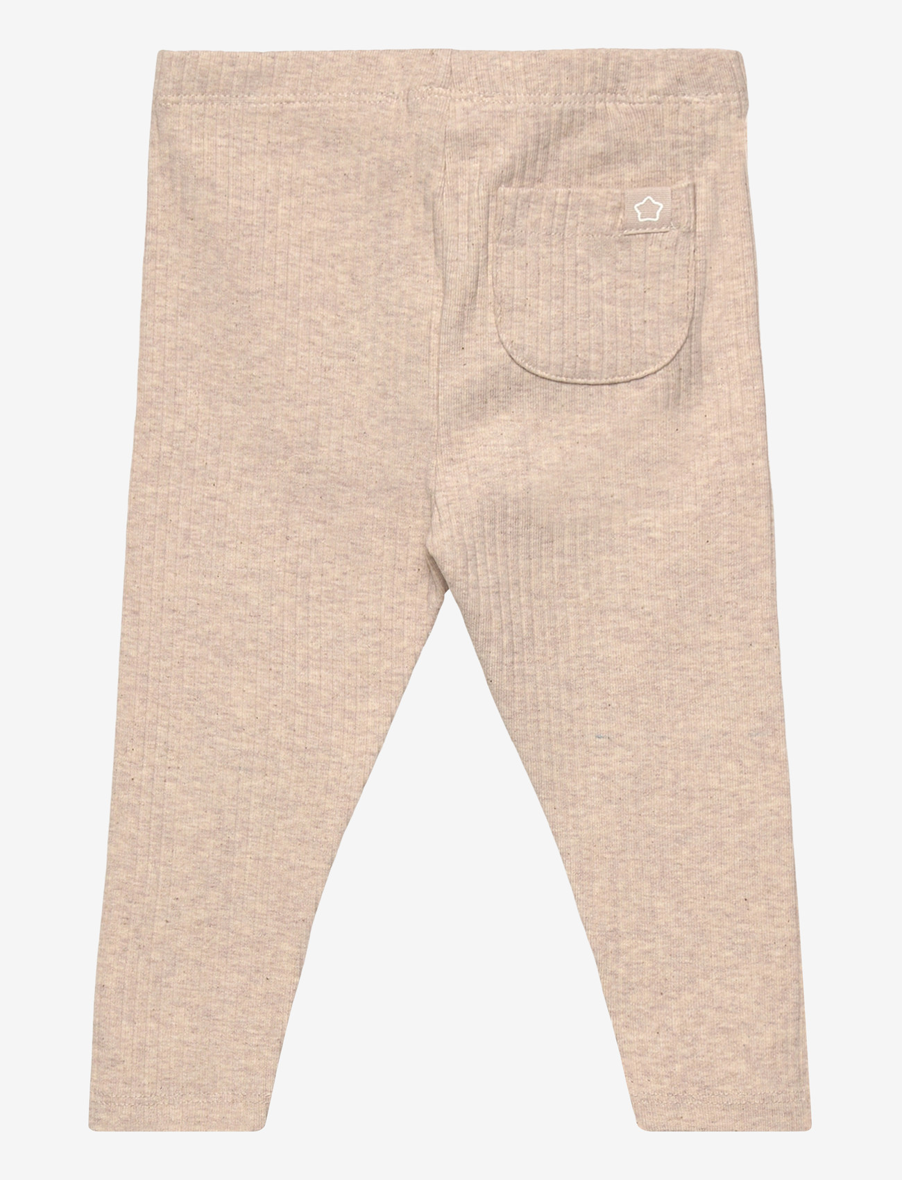 Mango - Cotton ribbed leggings - leggings - lt pastel brown - 1