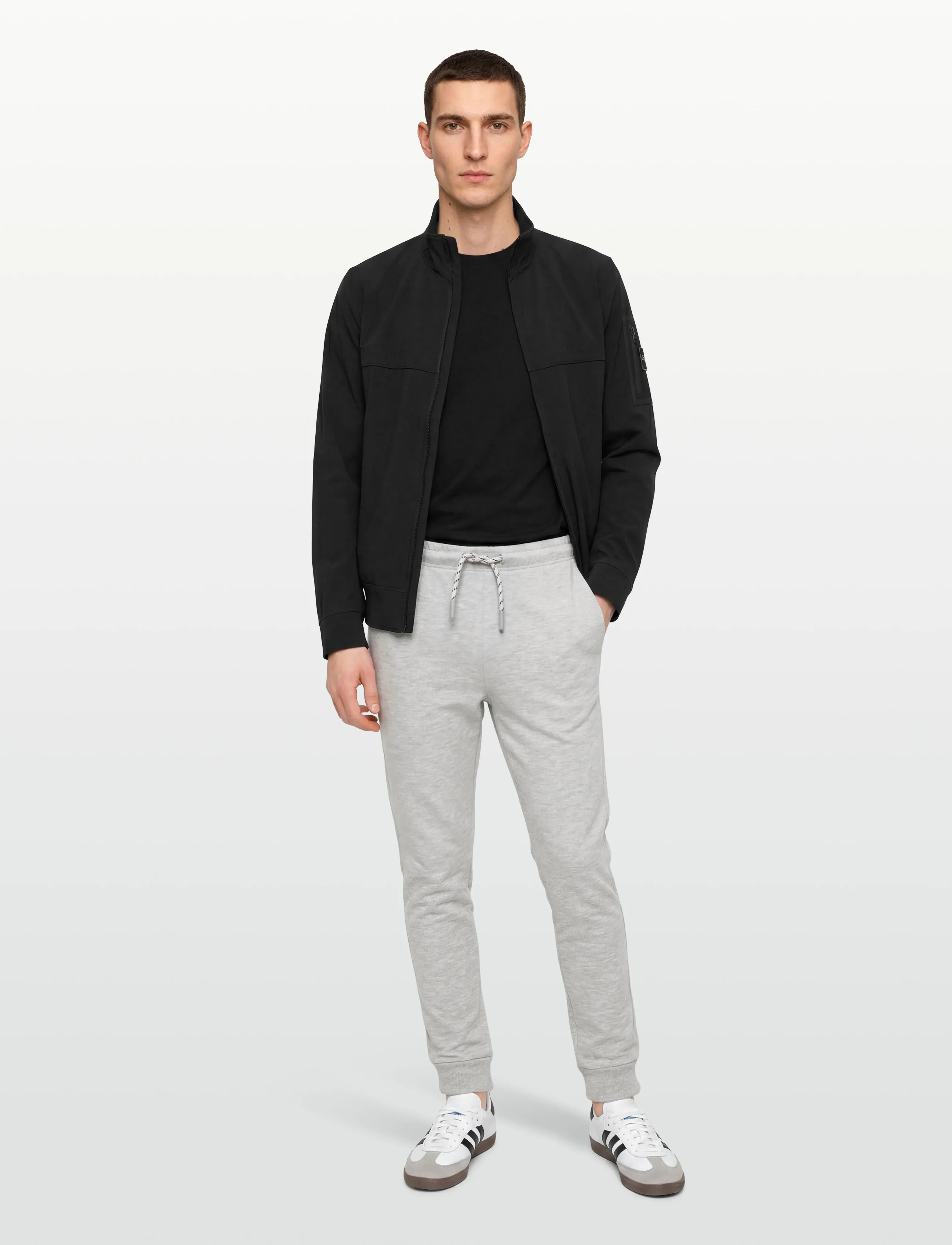 Mango Cotton jogger-style trousers - Mango - MEDIUM GREY / grey