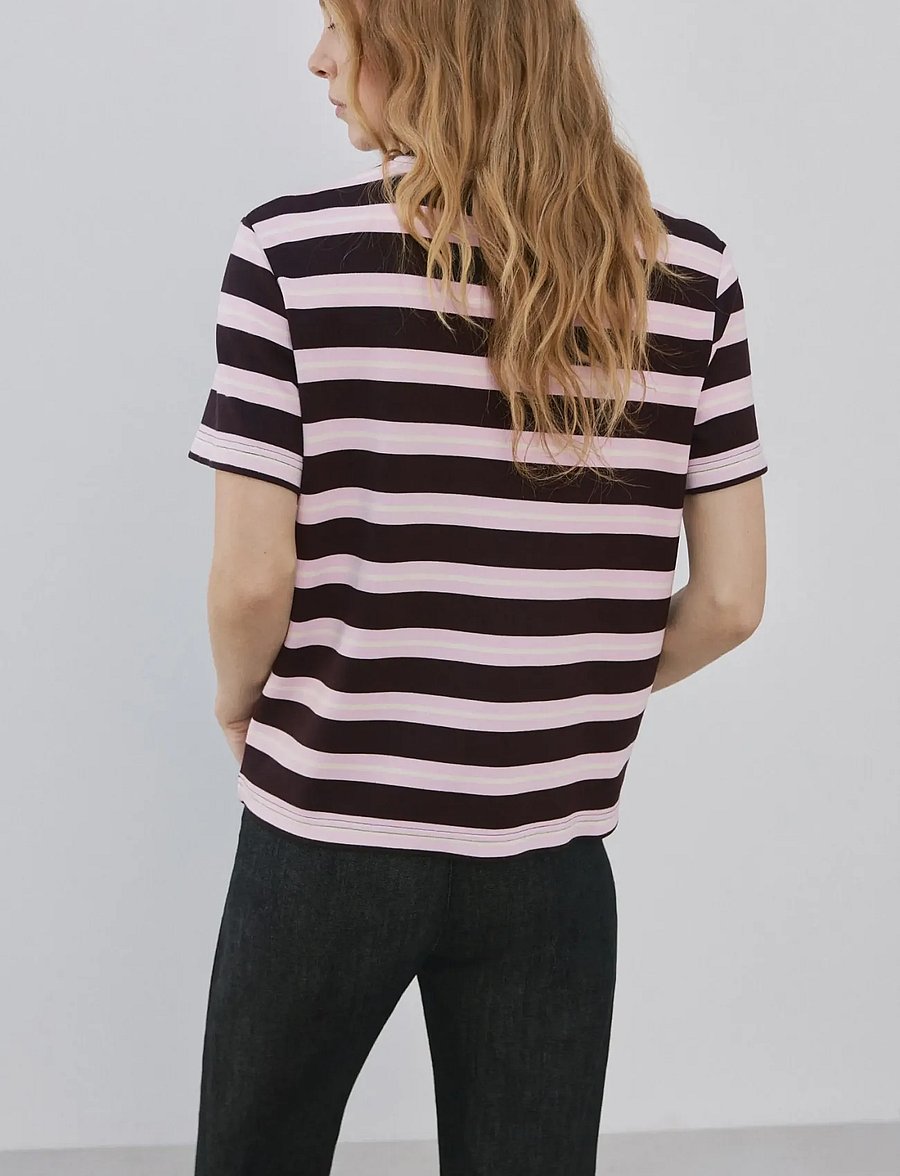 Mango - Striped short-sleeved t-shirt - t-shirts - brown - 2