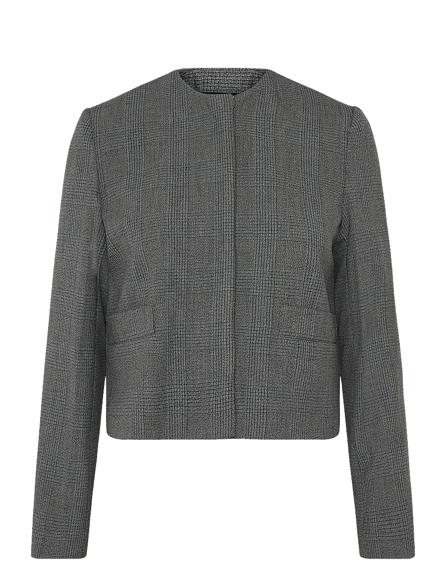 Mango - Crop suit blazer - korta kavajer - grey - 0