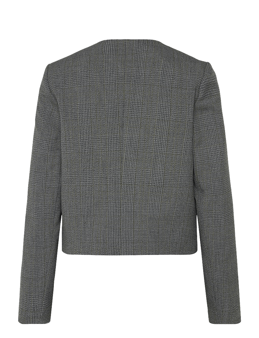 Mango - Crop suit blazer - korta kavajer - grey - 1
