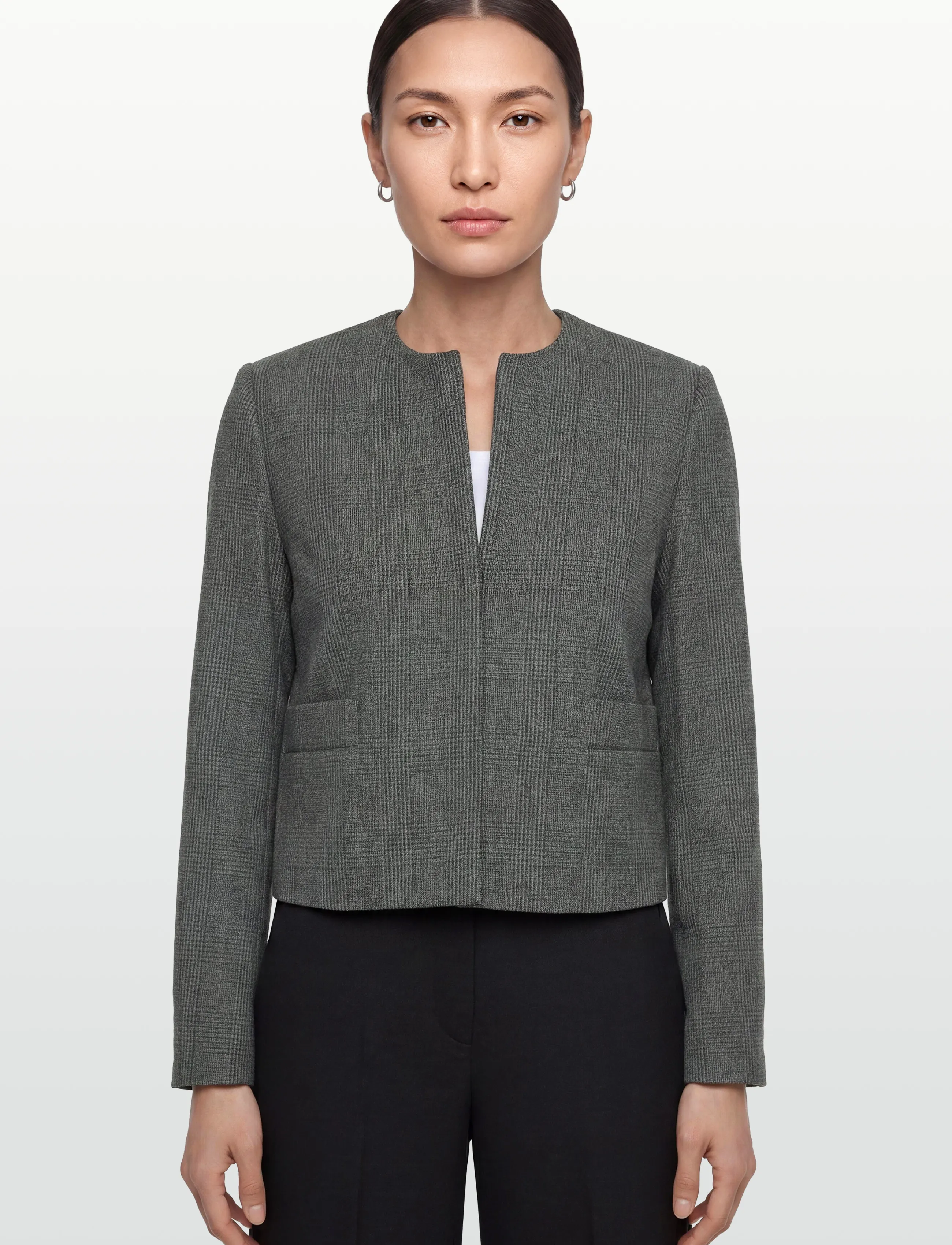 Mango - Crop suit blazer - cropped-blazer - grey - 3