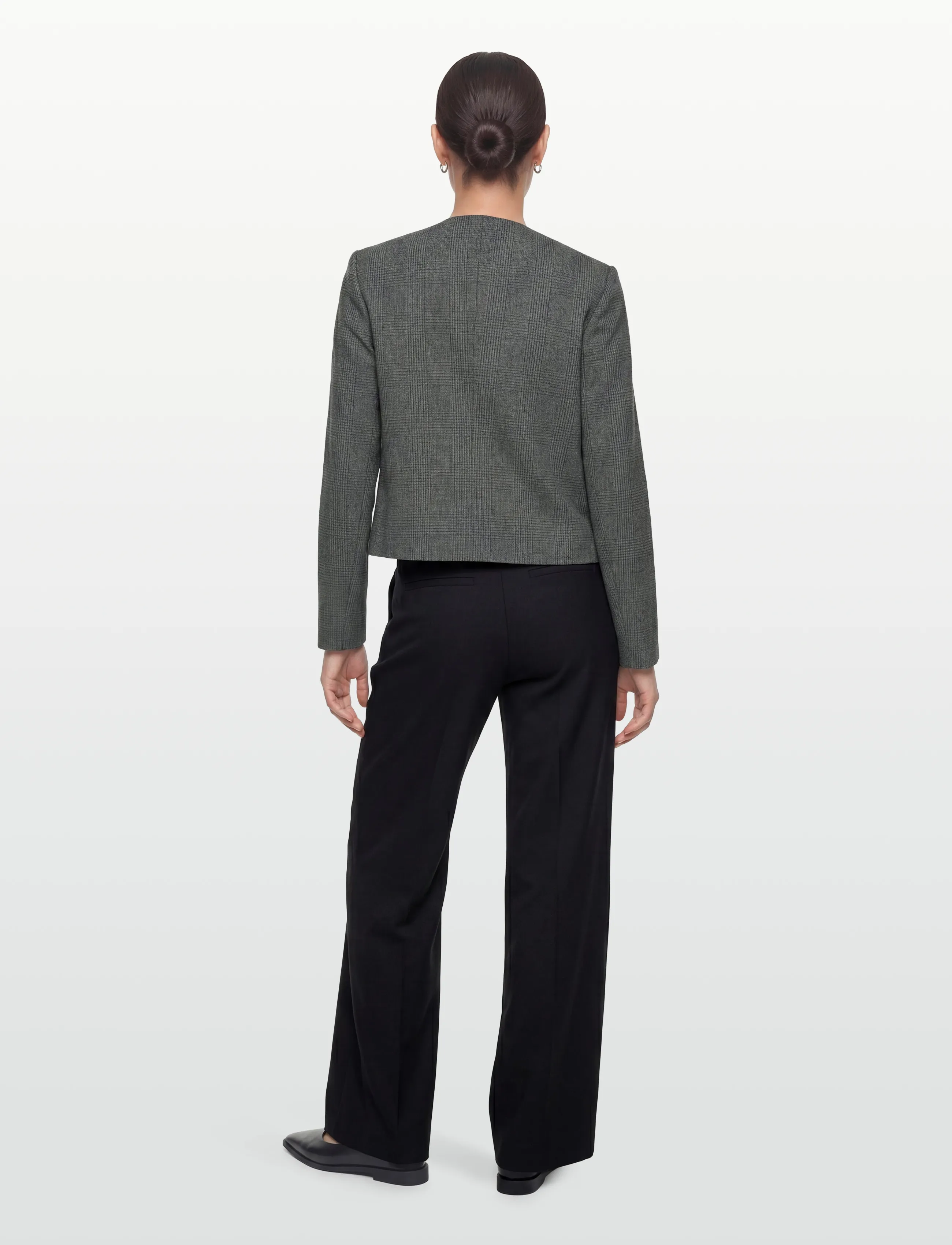 Mango - Crop suit blazer - cropped-blazer - grey - 4