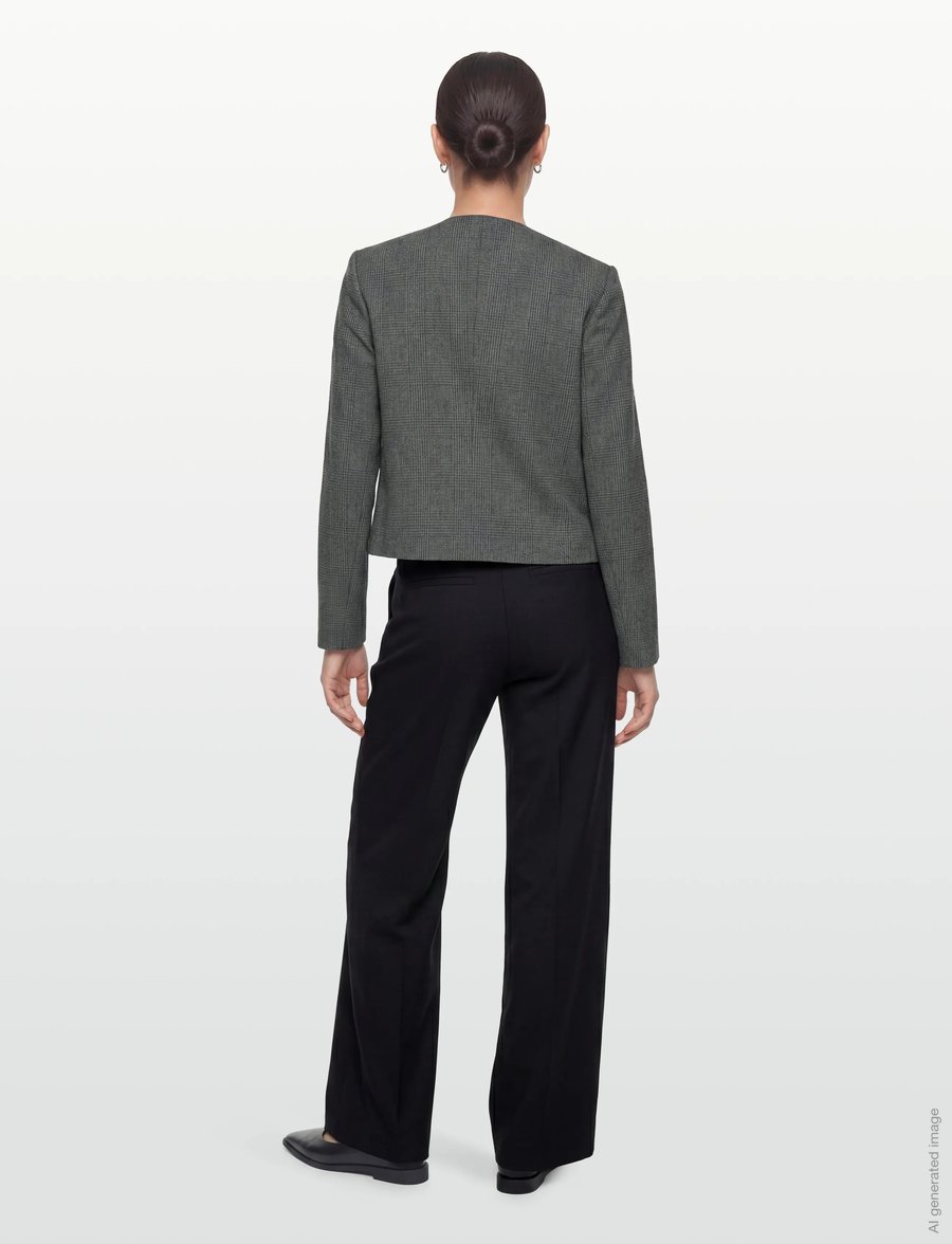 Mango - Crop suit blazer - korta kavajer - grey - 4