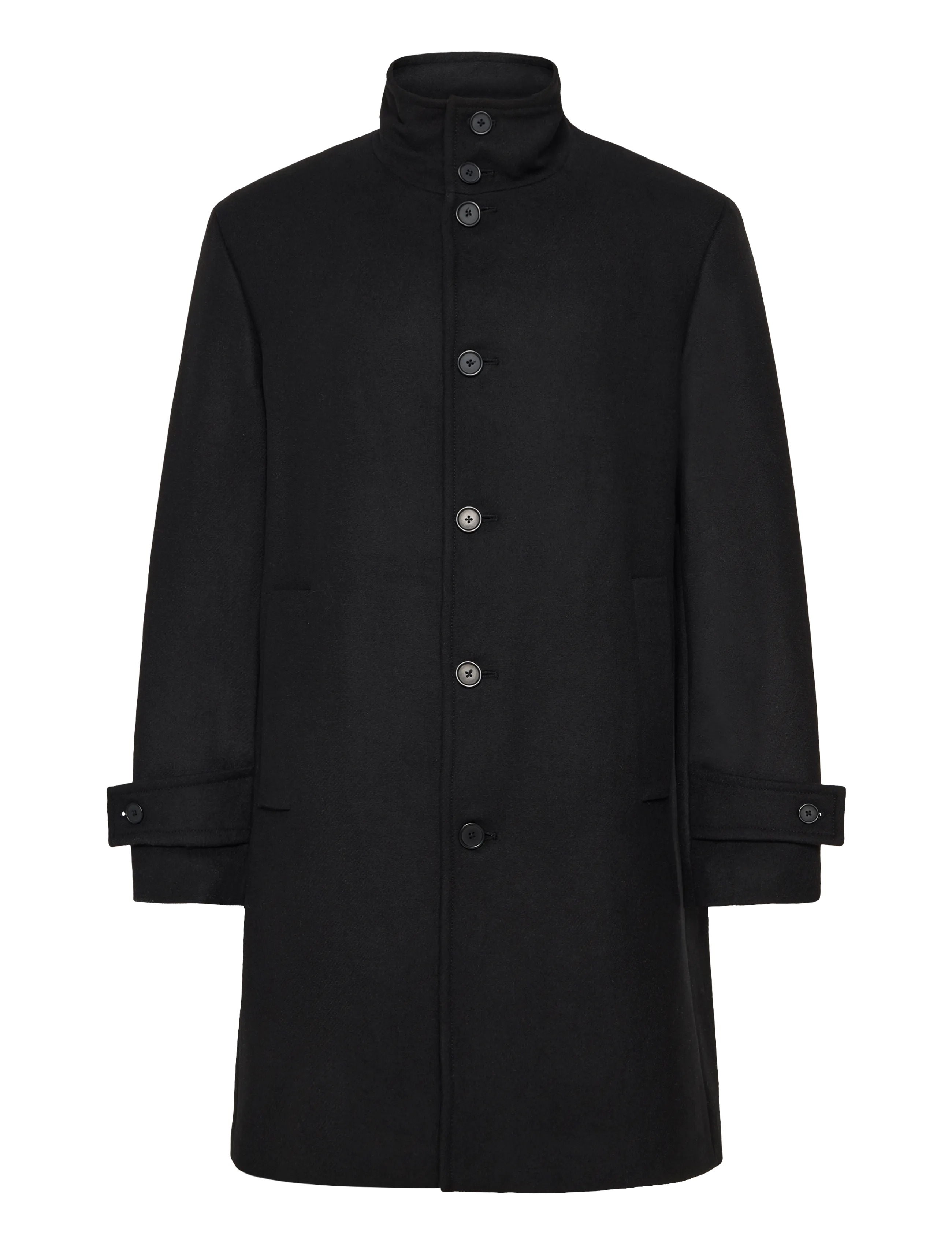 MANGO Wolle Funnel Neck Mantel Schwarz - XXL - Herren