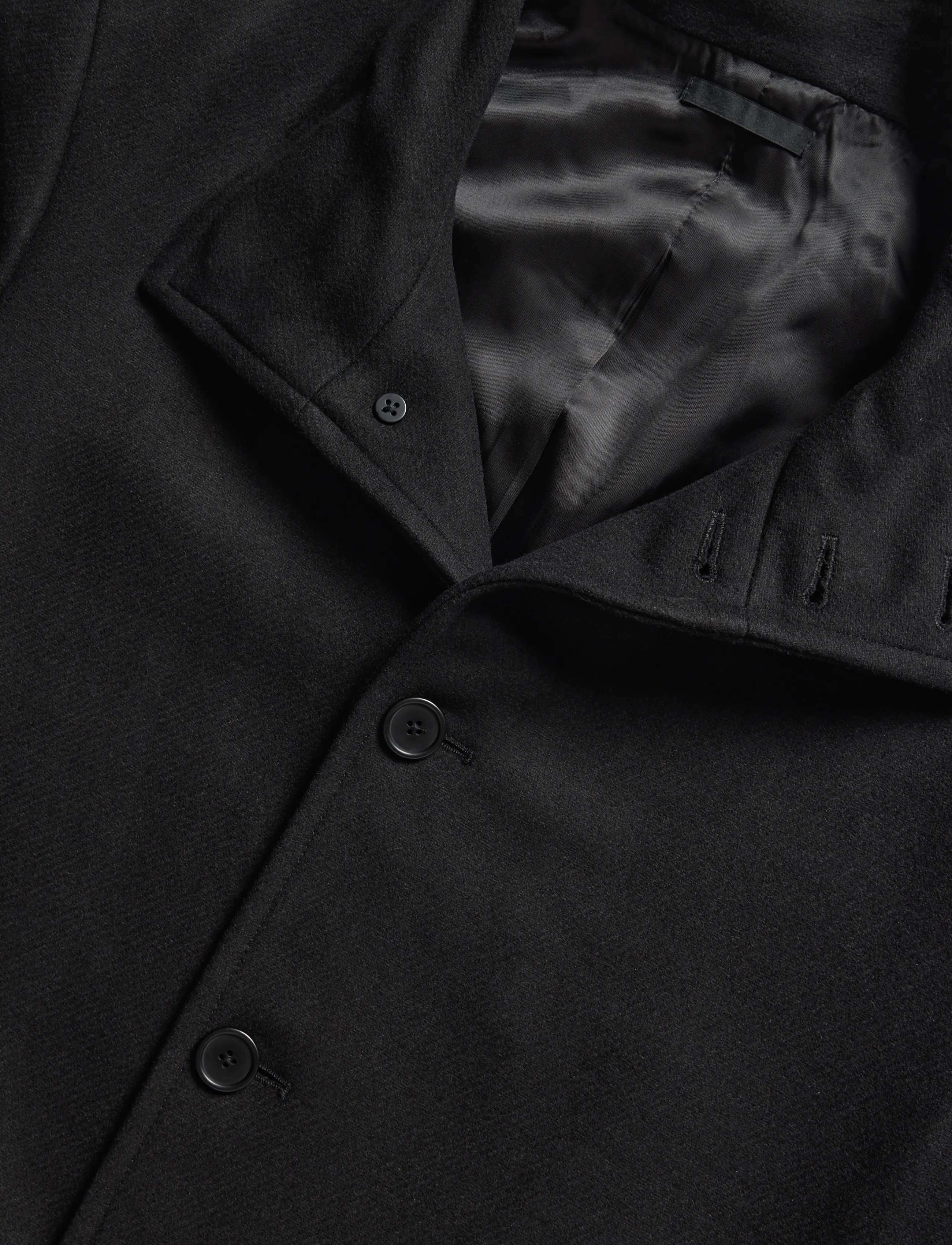 Mango - Wool funnel neck coat - black - 2