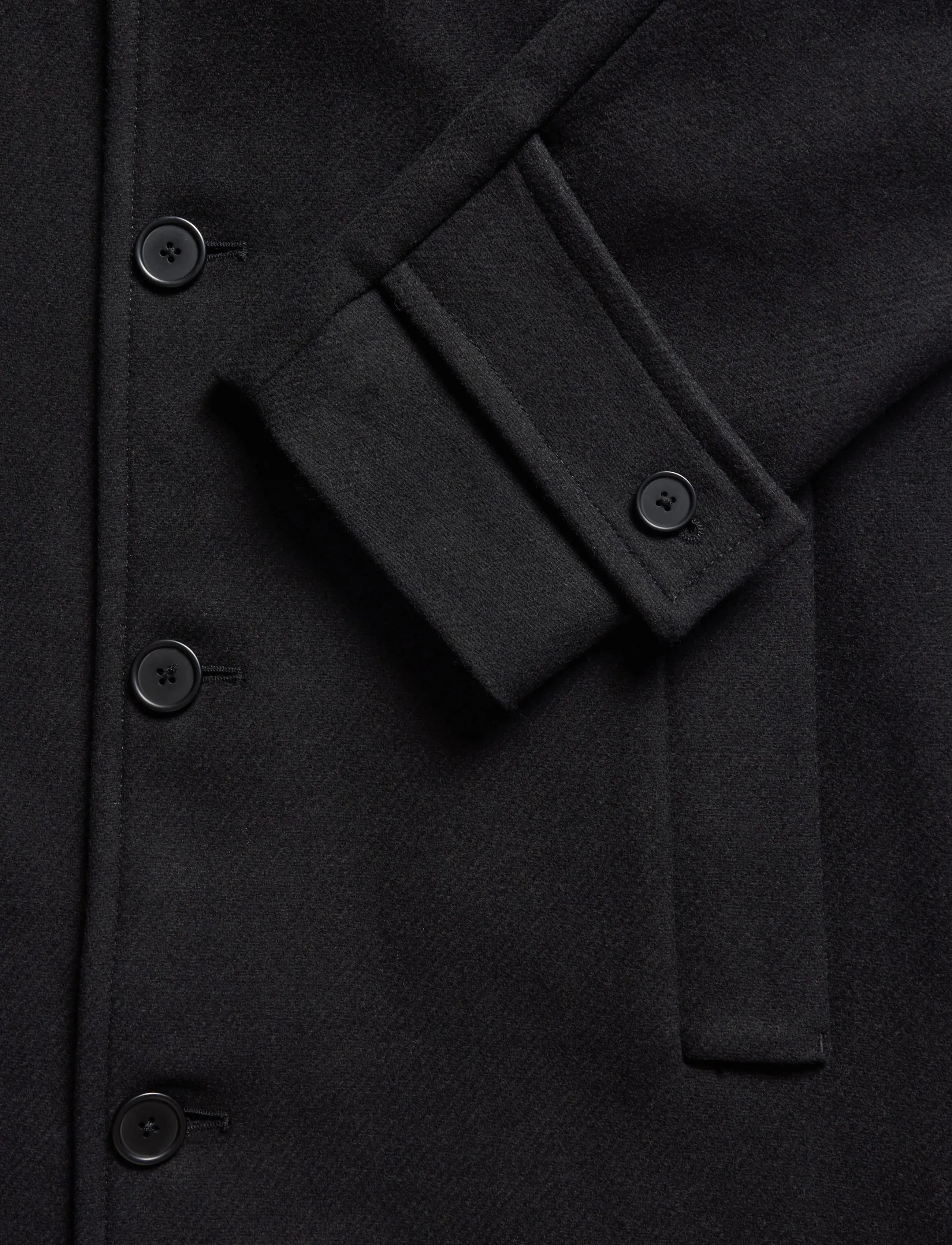 Mango - Wool funnel neck coat - black - 3