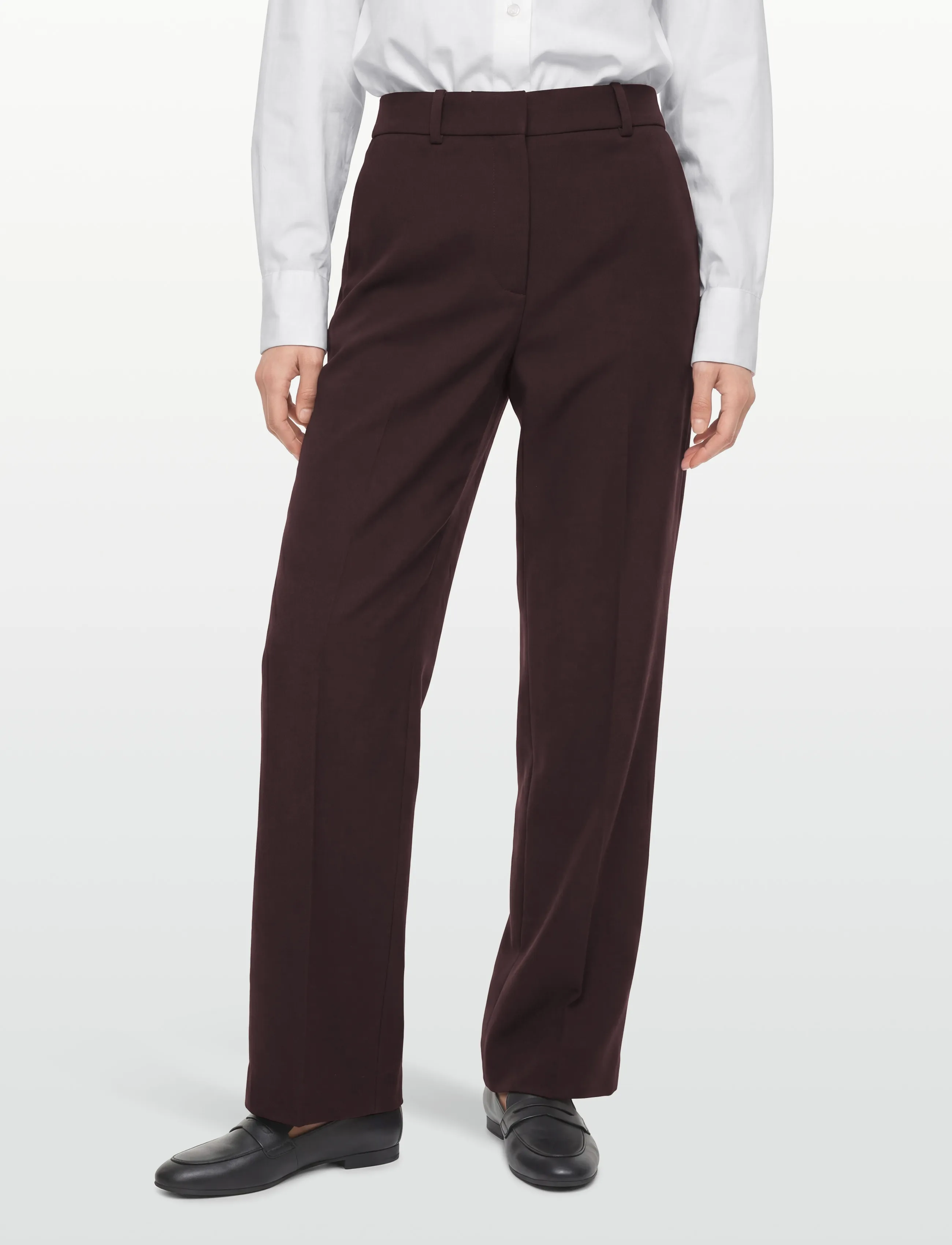 Mango - Straight-fit suit trousers - festtøj til outletpriser - dark red - 3