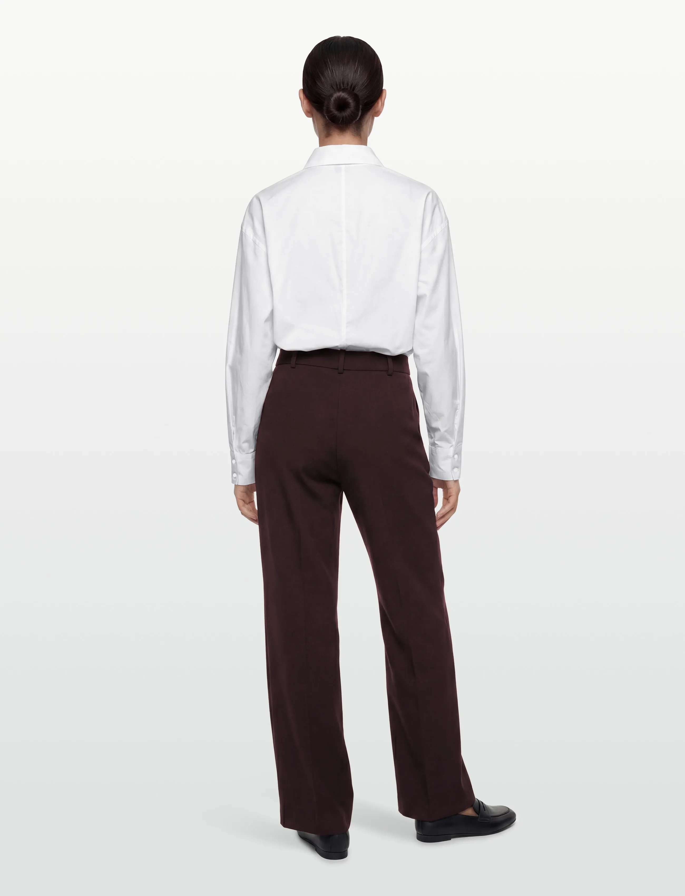 Mango - Straight-fit suit trousers - festtøj til outletpriser - dark red - 4