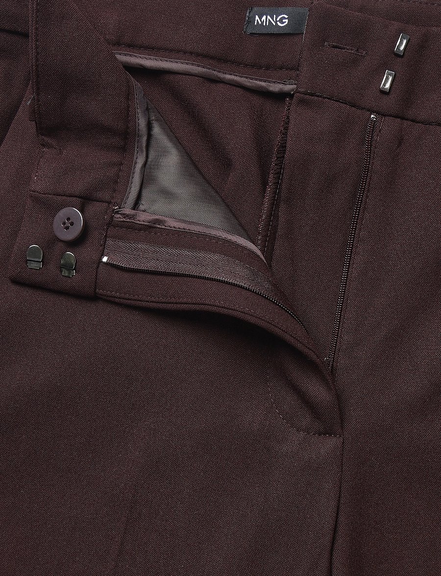 Mango - Straight-fit suit trousers - dark red - 2